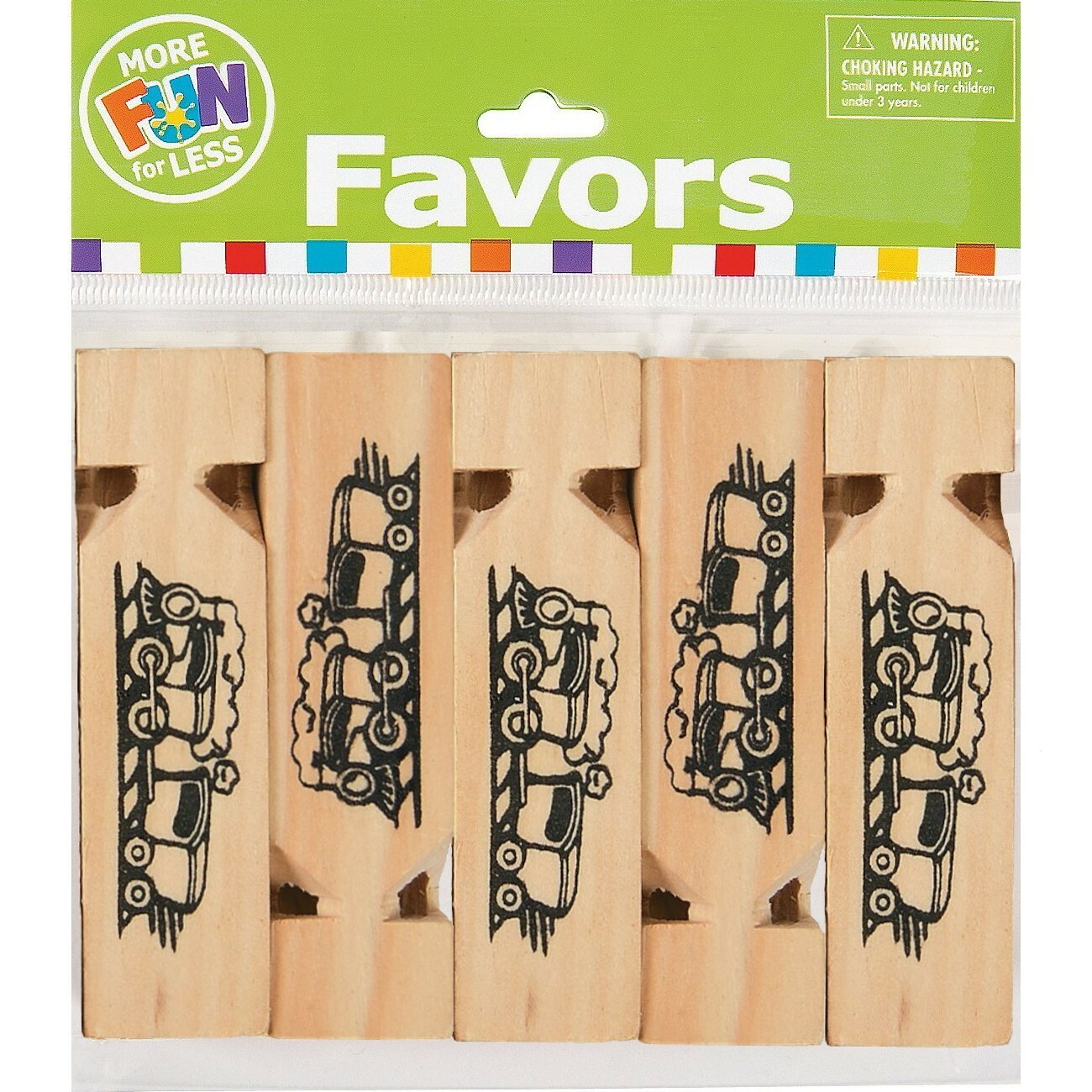 Wooden Train Whistles Small (Pack of 5)