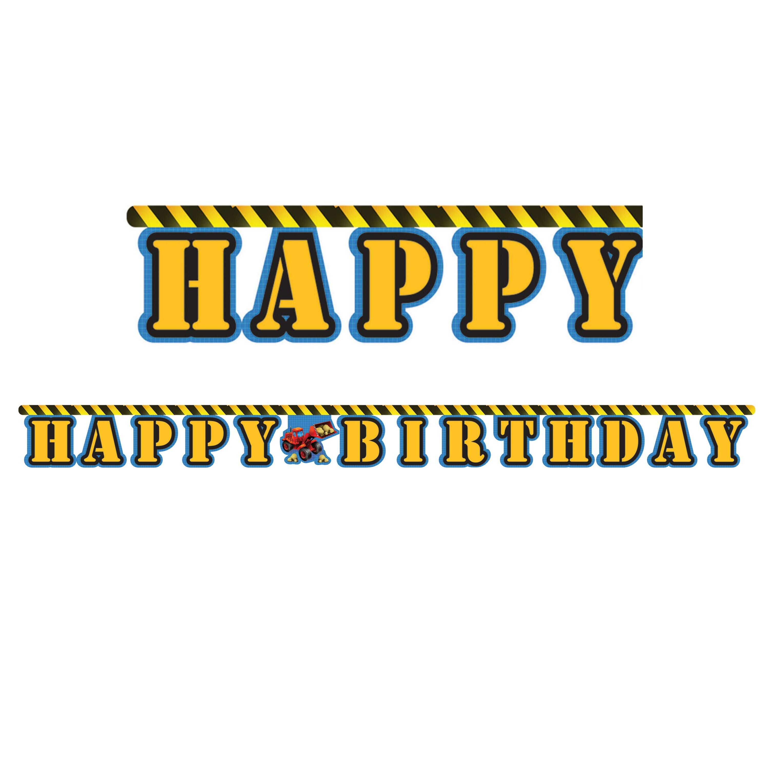 Under Construction Happy Birthday Banner