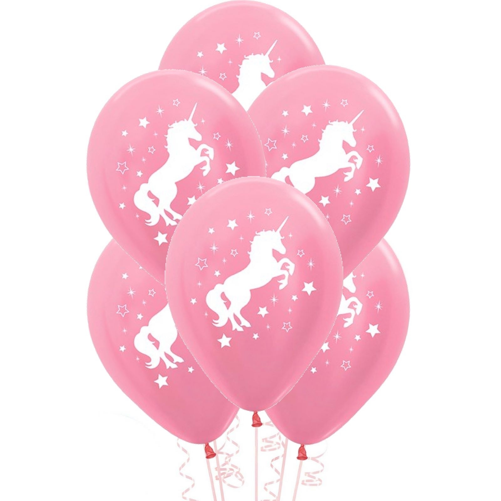 Sempertex Pink Unicorn Sparkle and Stars Balloons (Pack of 6)