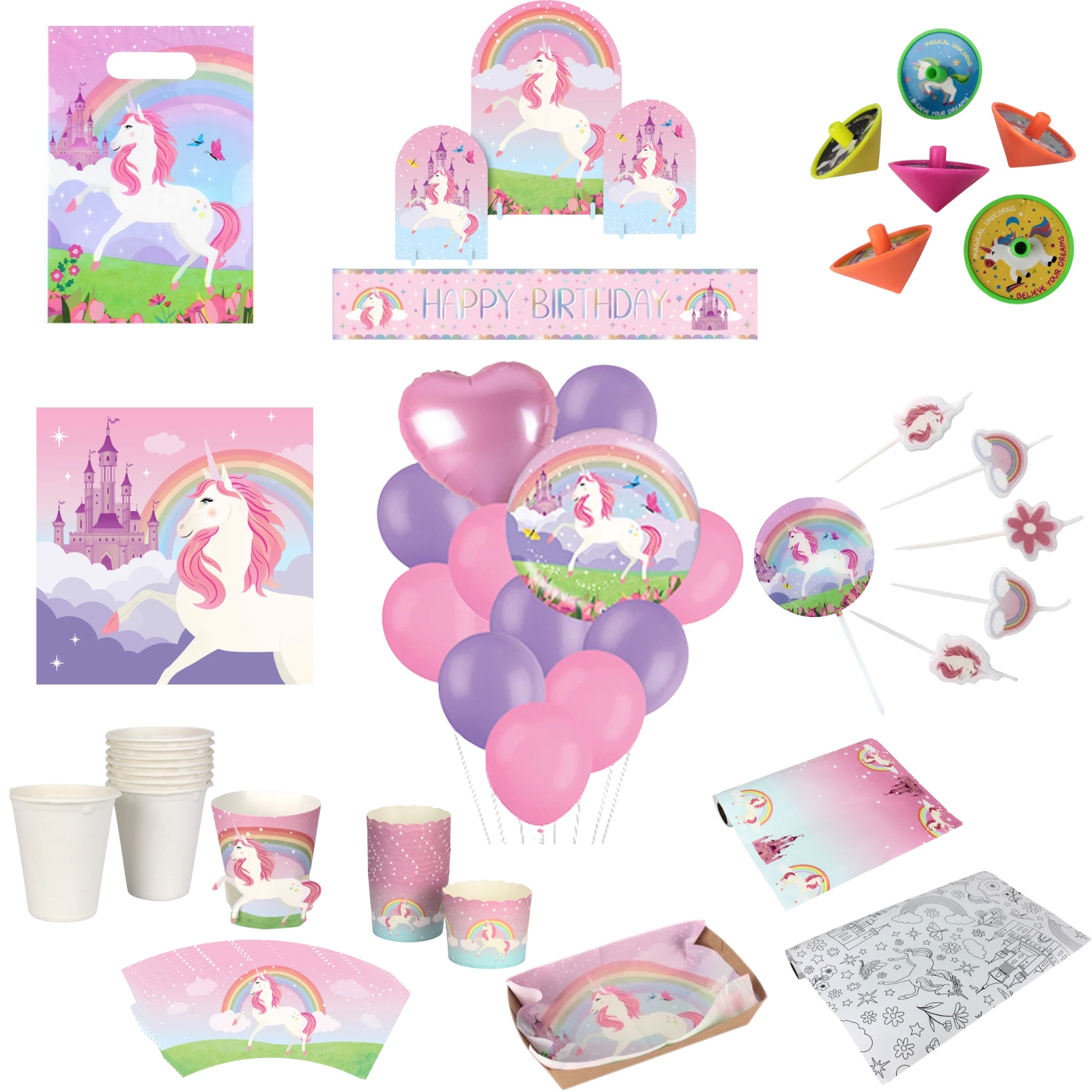 Mystical Unicorn Mega Party Set for 8 Guests