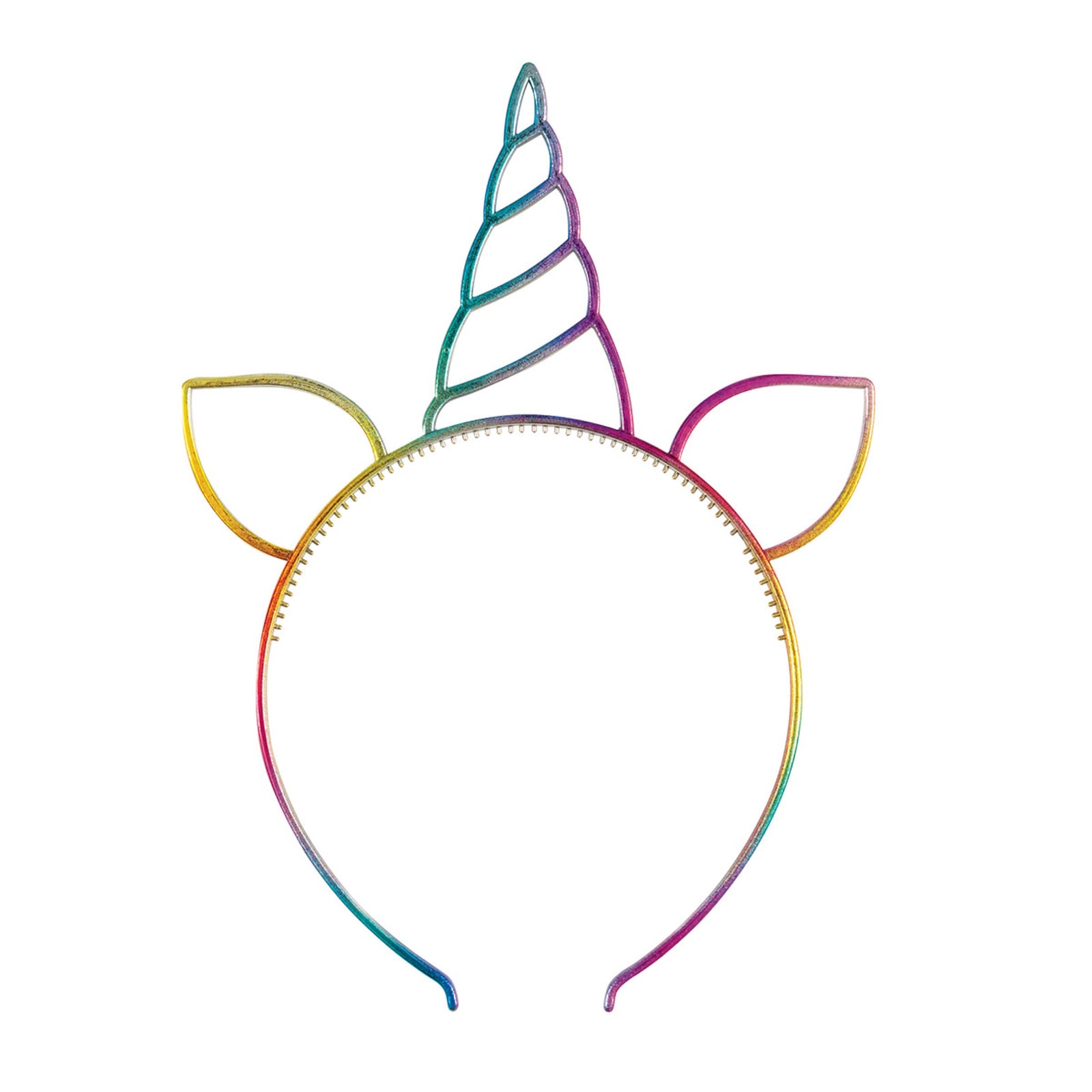 Rainbow Metallic Unicorn Headband 