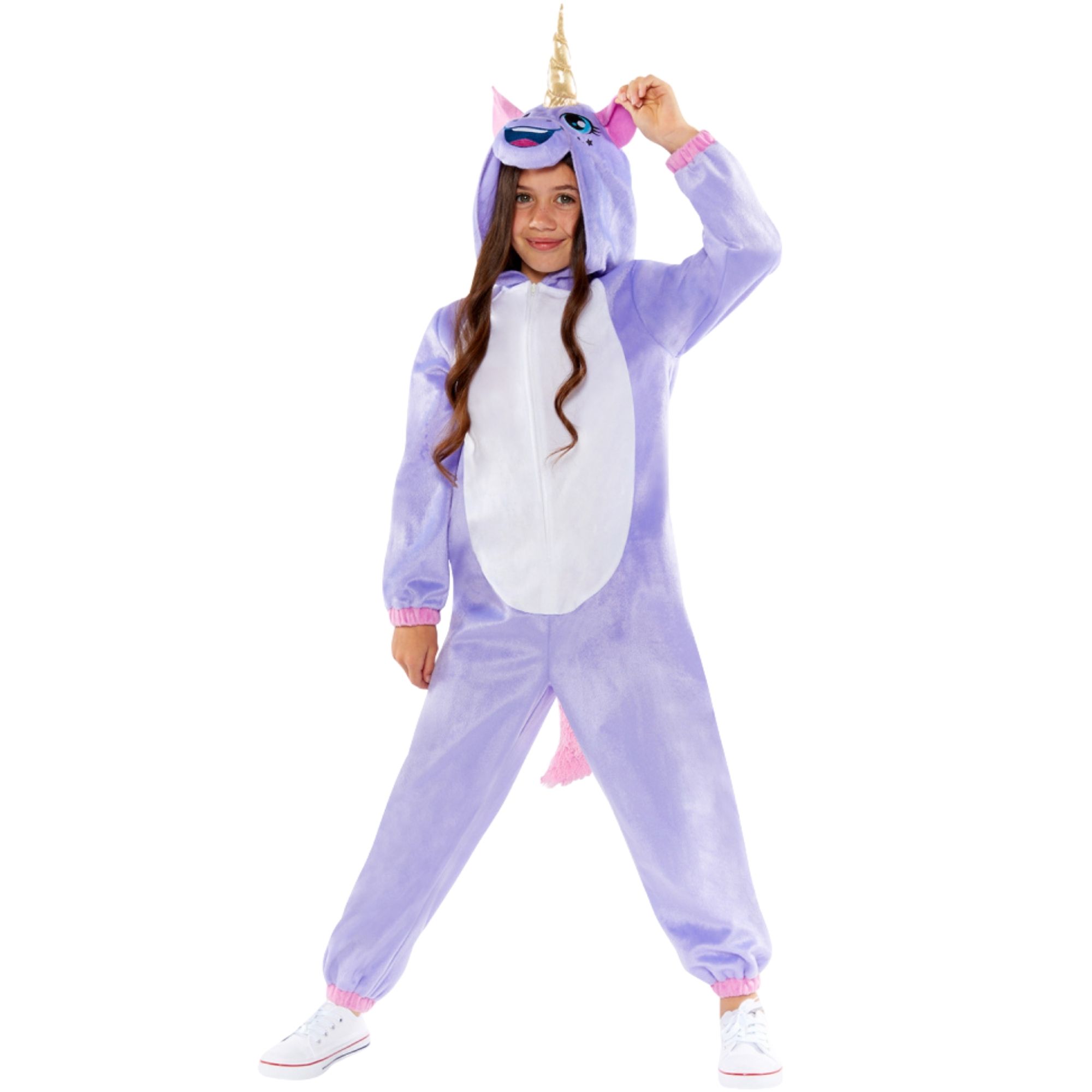Plush Purple Unicorn Girls Costume 10-12 Years