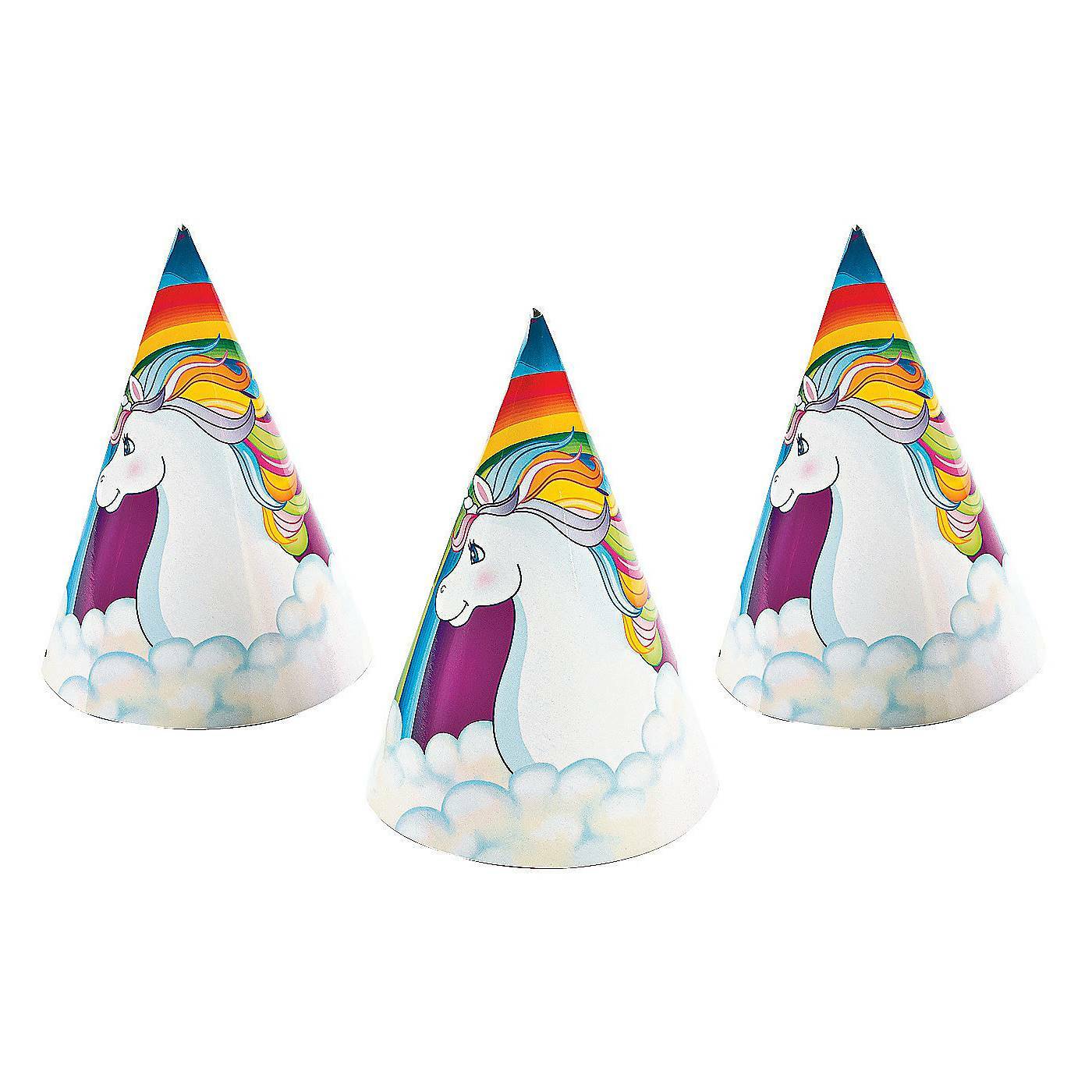 Unicorn Party Hats (Pack of 8)
