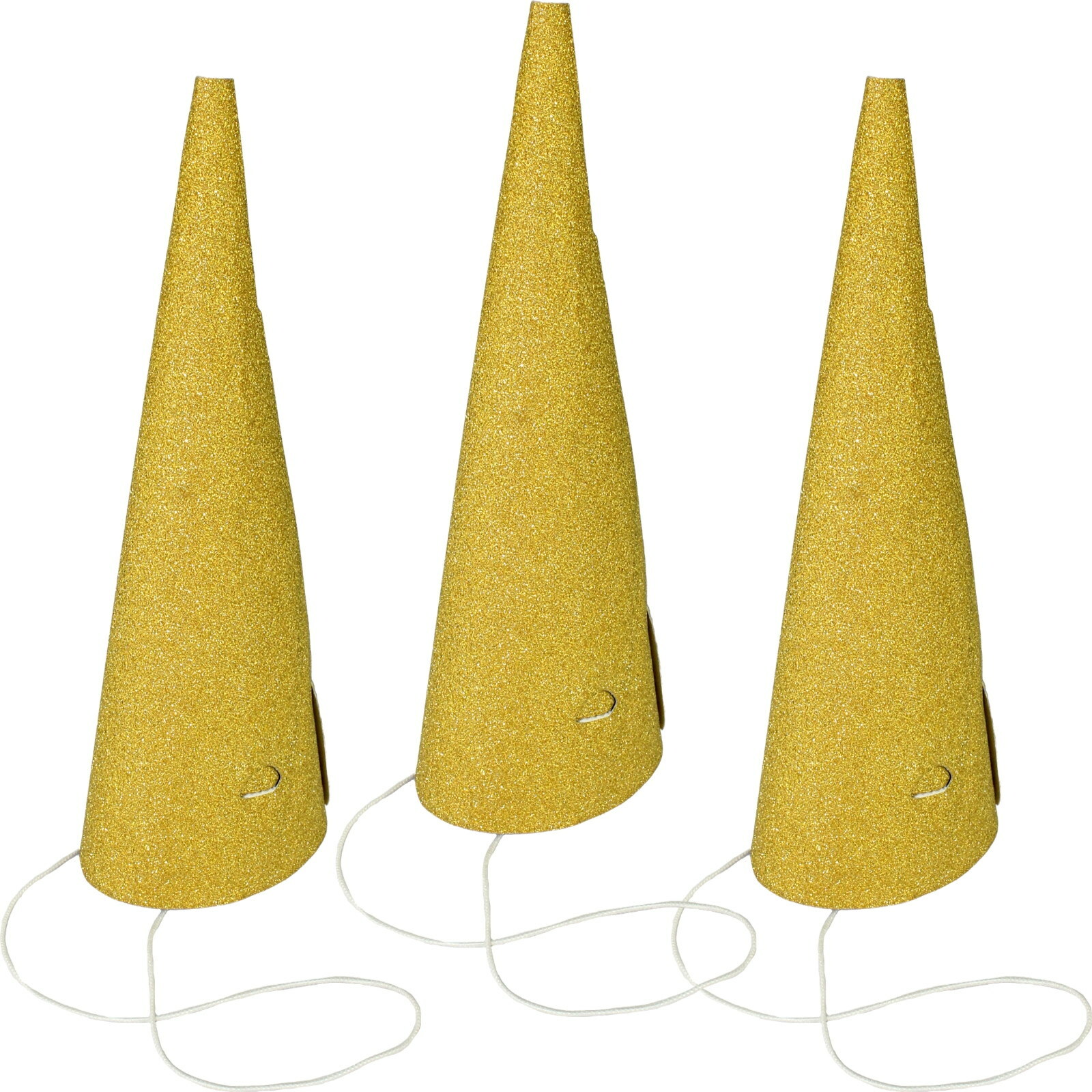 Gold Glitter Unicorn Horns (Pack of 8)