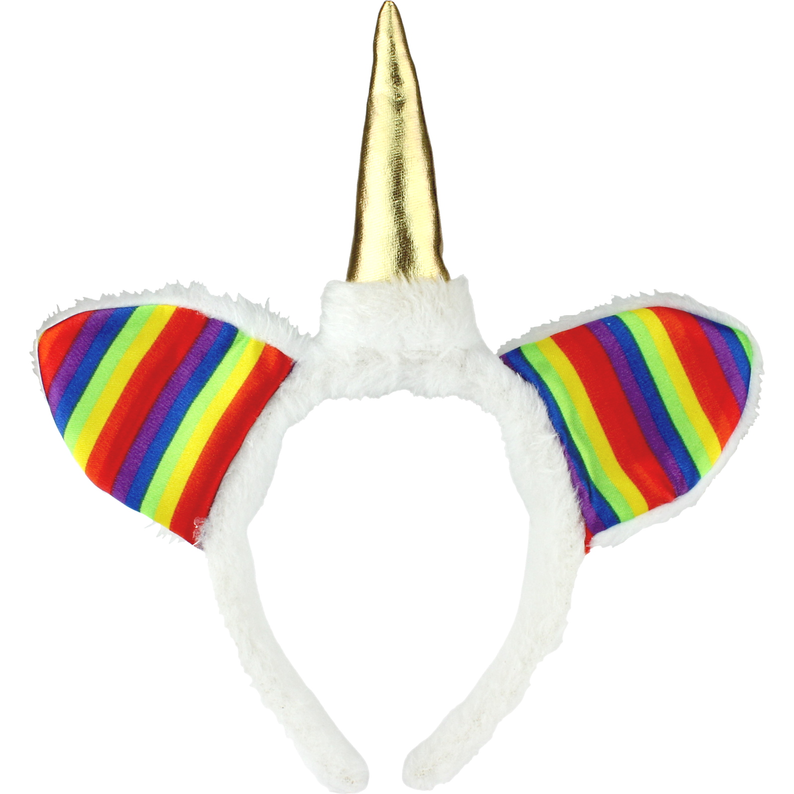 Plush Rainbow Unicorn Headband