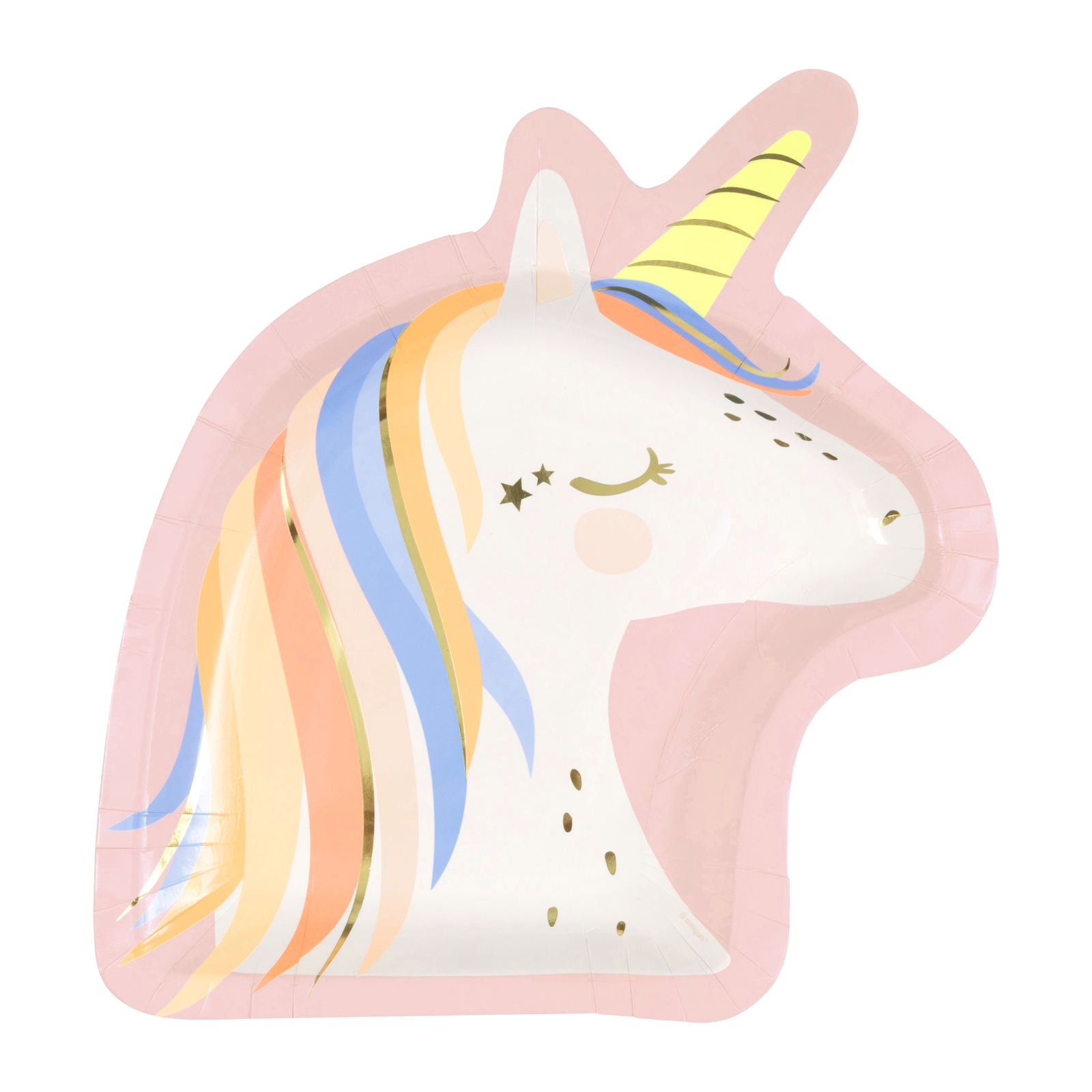 Dainty Unicorn Shaped Paper Plates (Pack of 8) 