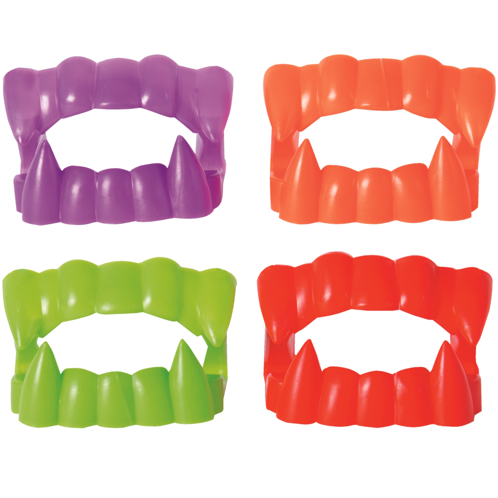 Neon Vampire Teeth (Pack of 12)