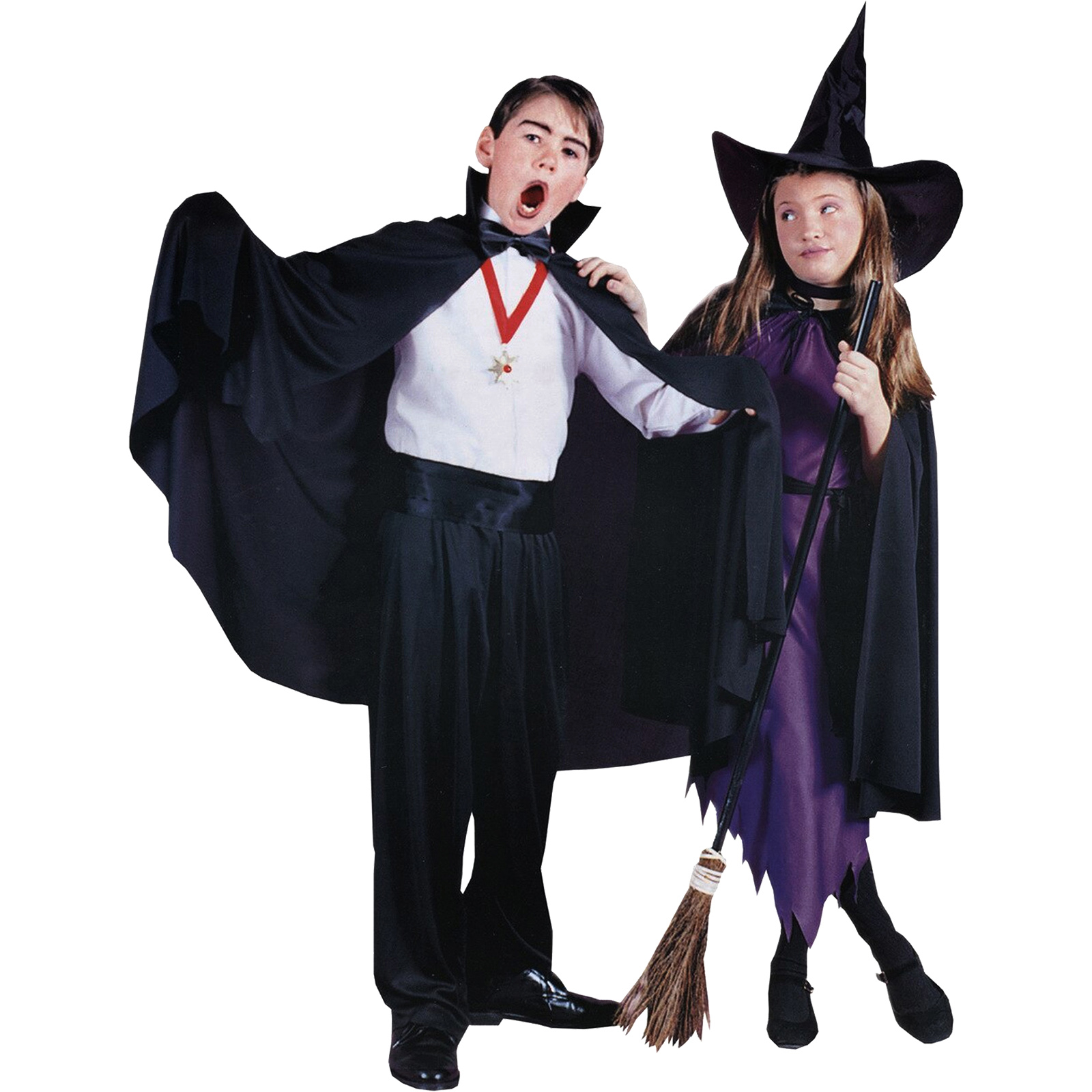 32in Vampire Magician Witch Black Child Cape