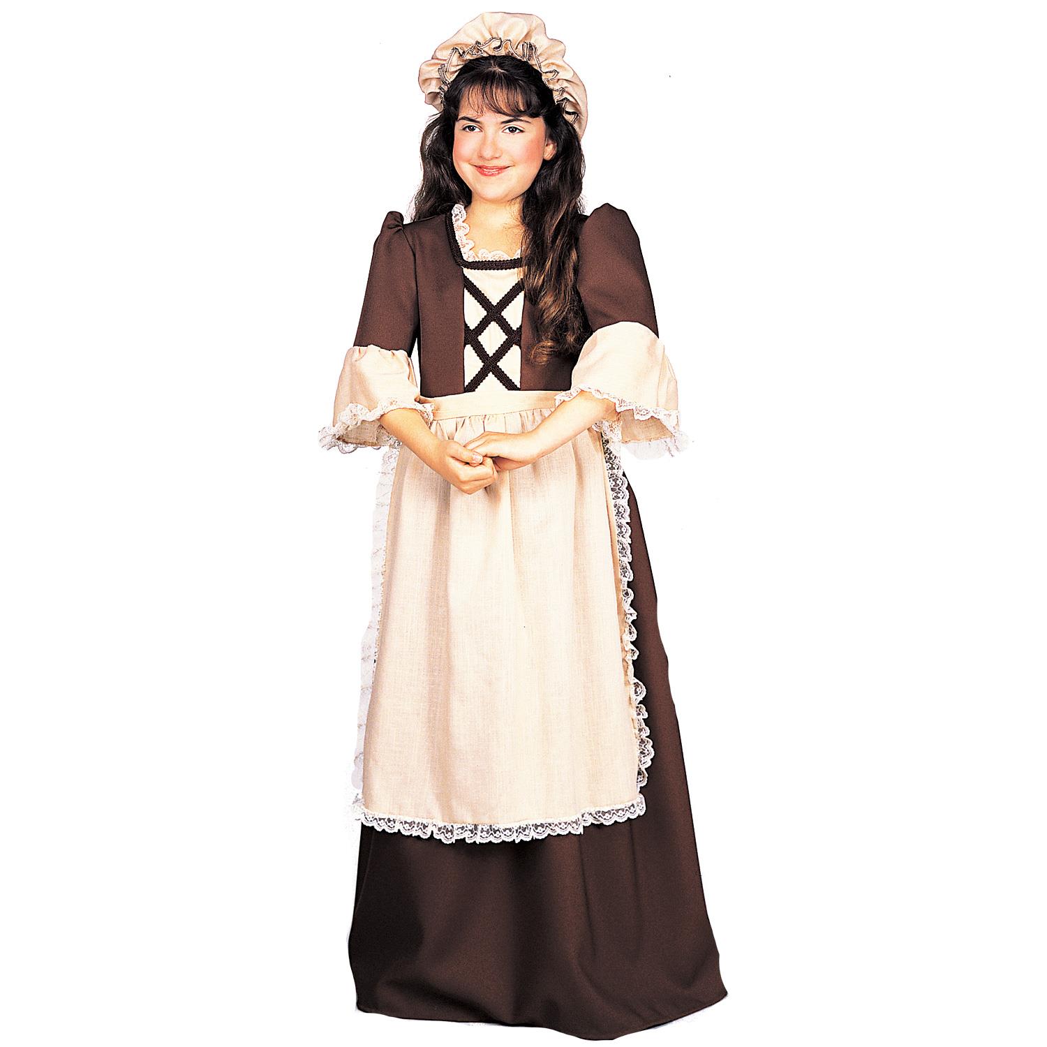 Colonial Girl  Child Costume Medium
