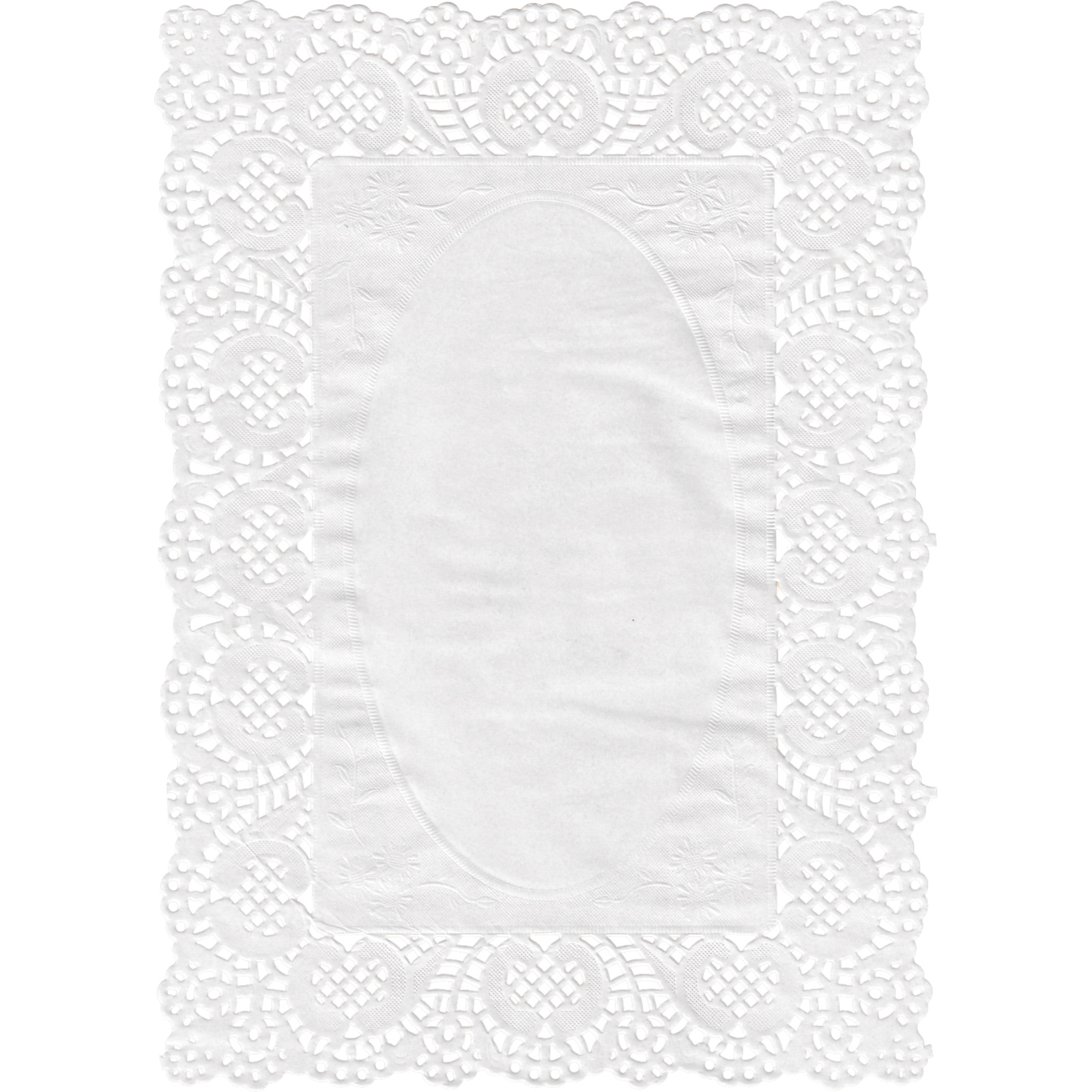 White Large Rectangular Paper Doilies (Pack of 30) 