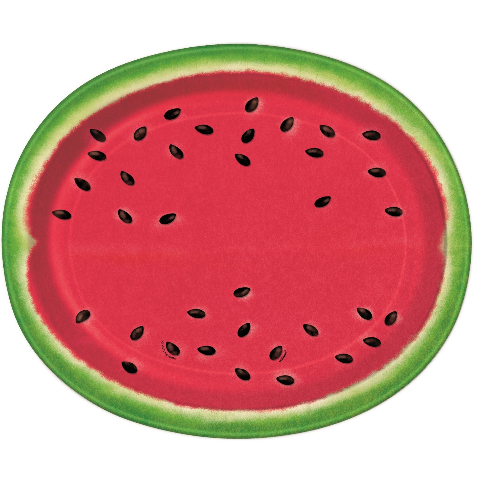 Watermelon Large Oval Paper Plates (Pack of 8)