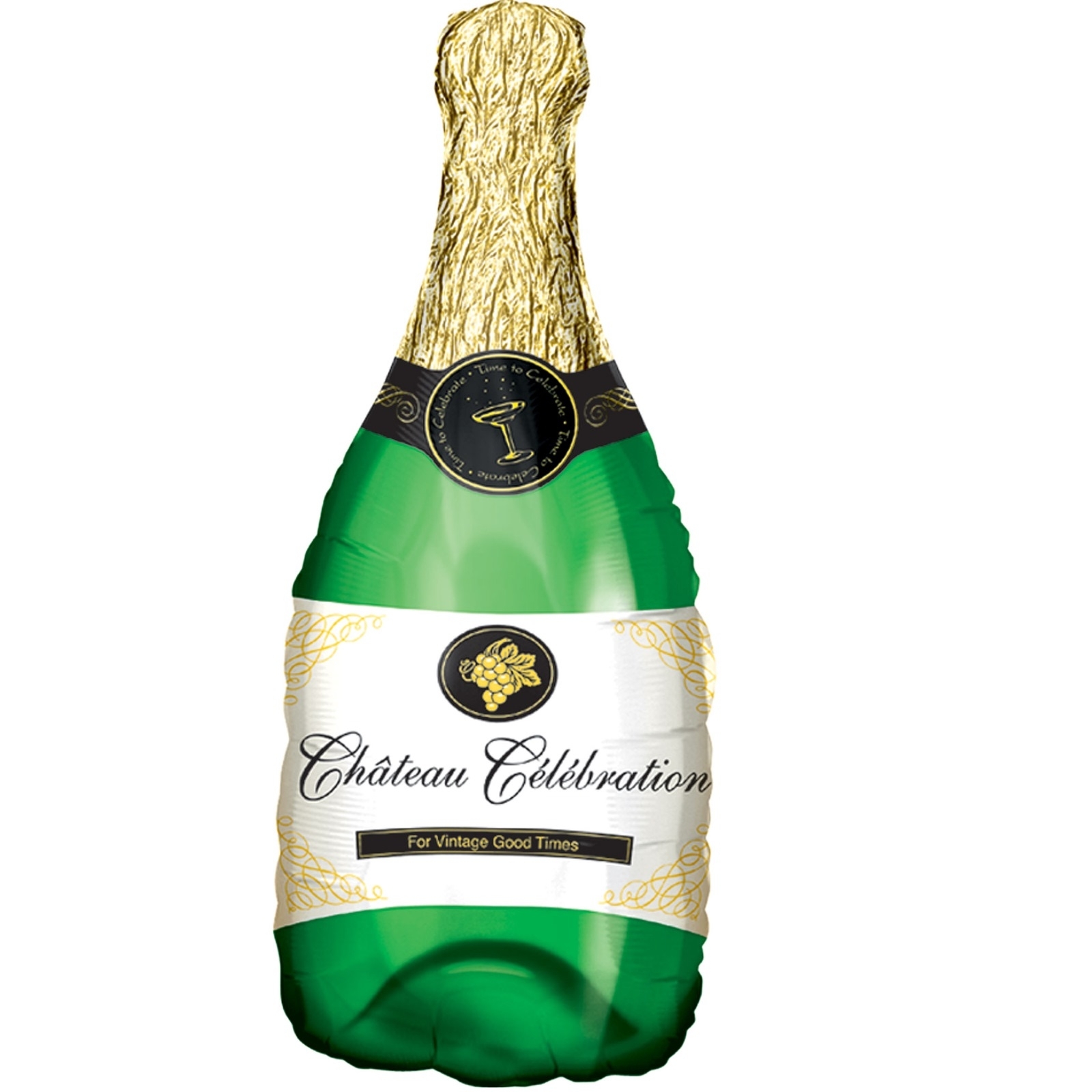 Champagne Bottle Supershape Jumbo Helium Balloon