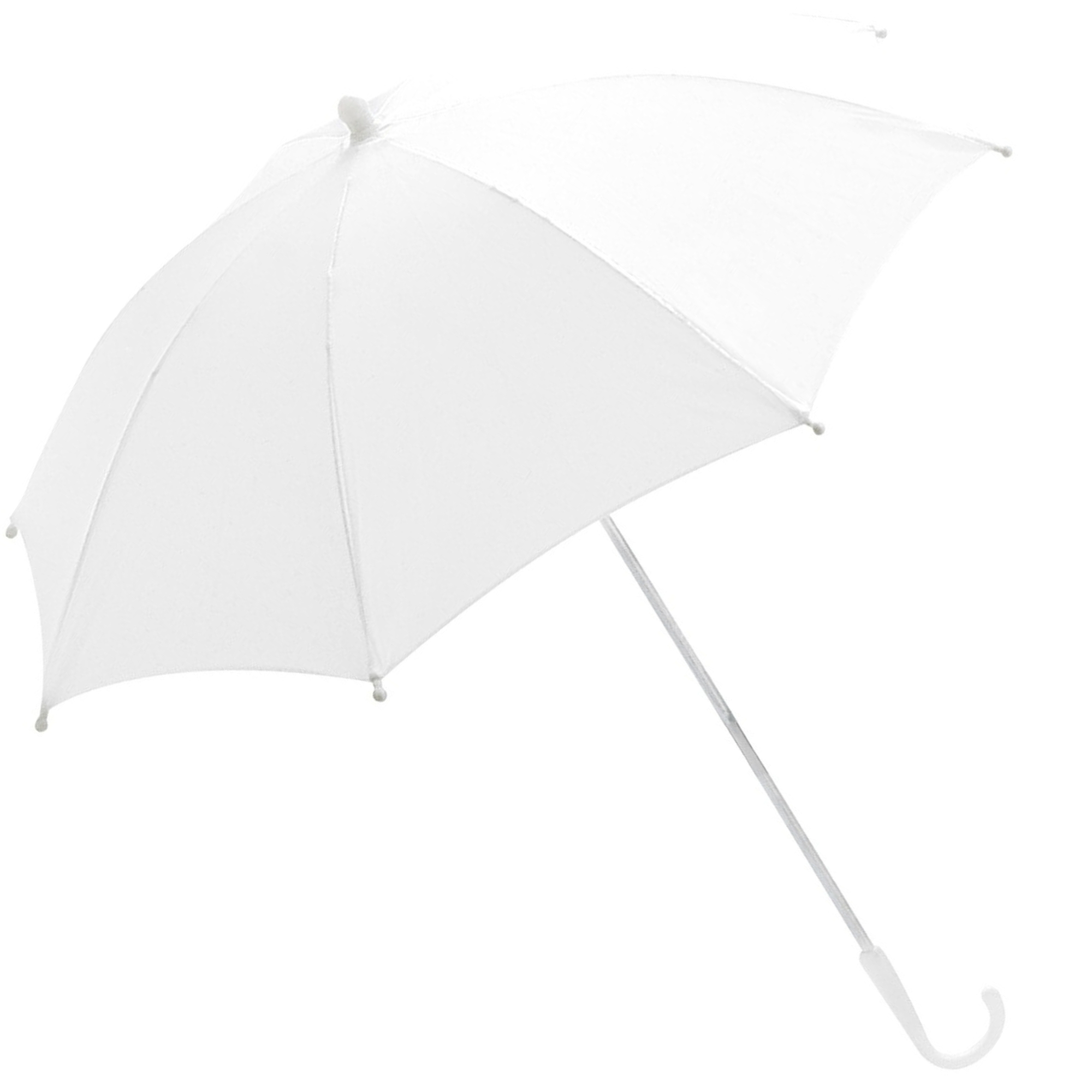 Small Plain White Parasol Umbrella 