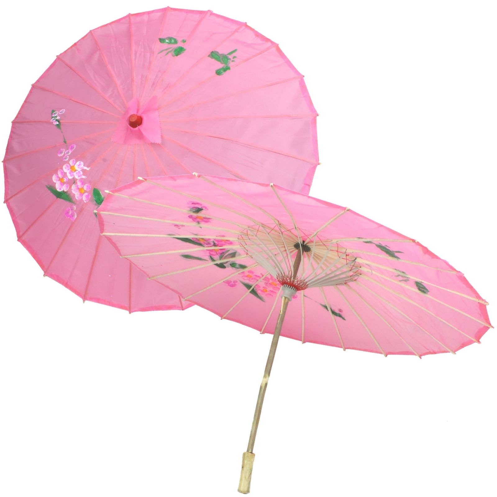 Large Pink Nylon Parasol