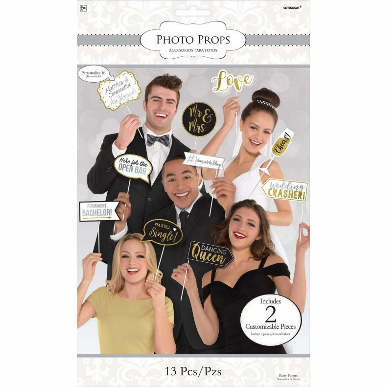 Wedding Photo Props (Pack of 13)