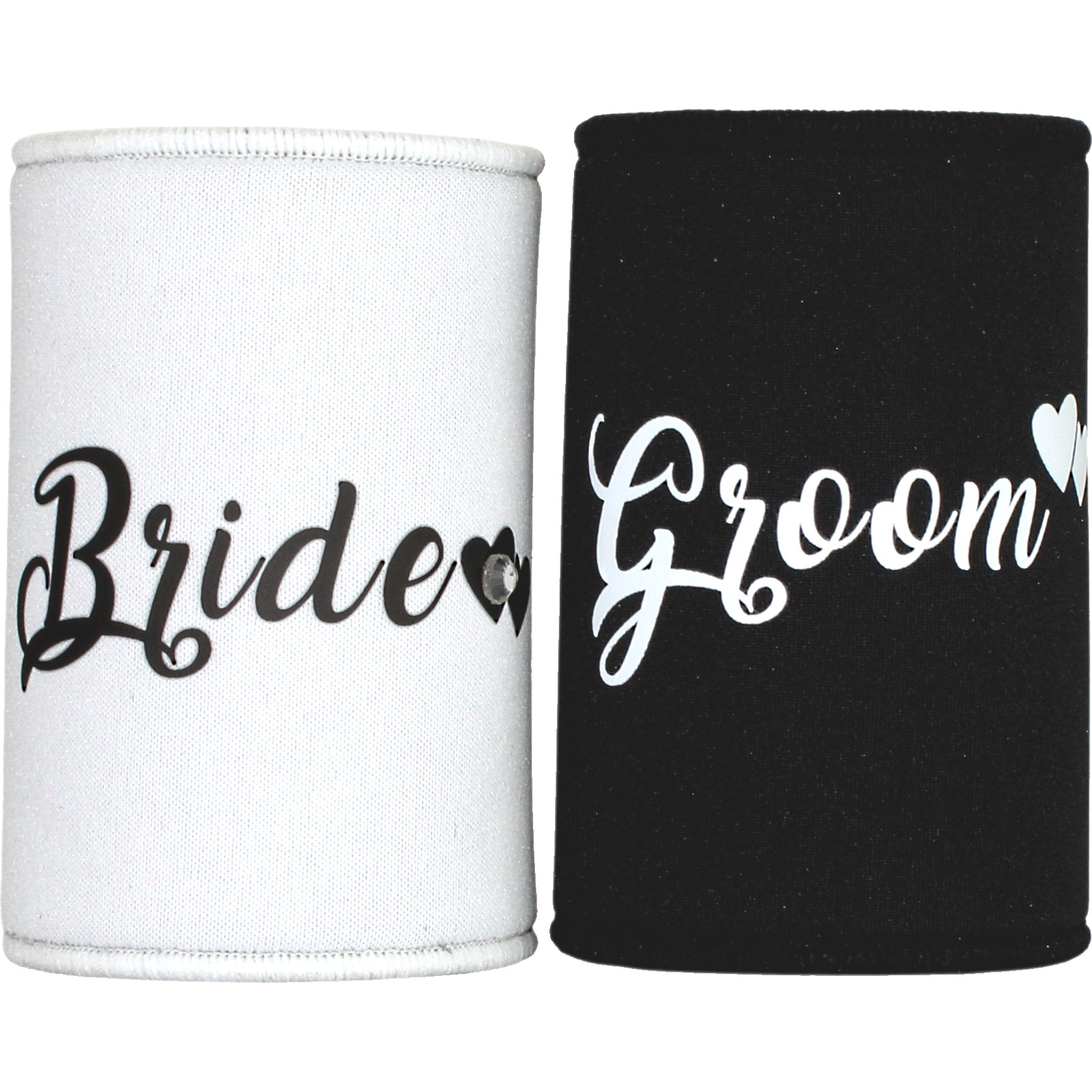 Bride & Groom Stubby Holder Set
