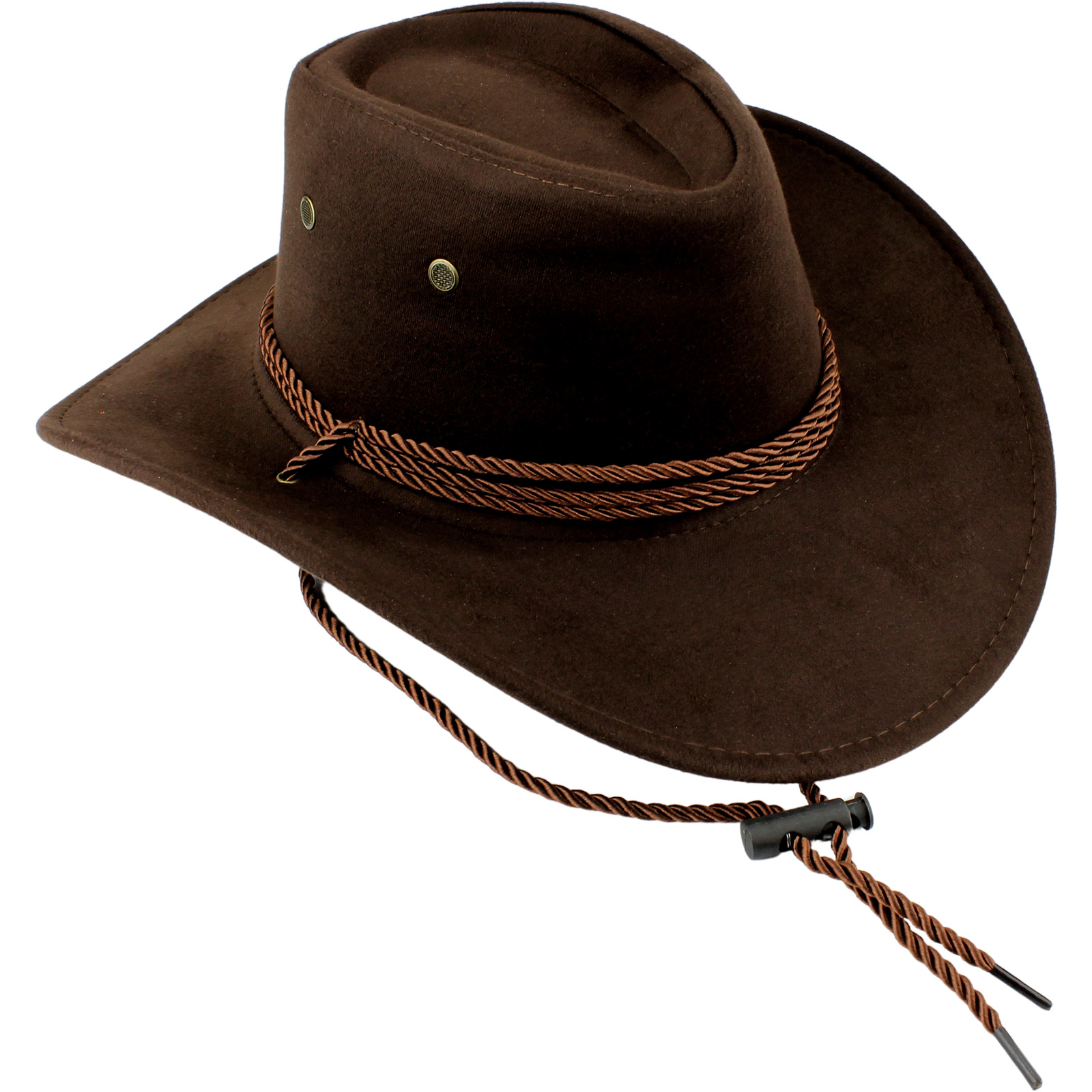 Adult Brown Faux Suede Cowboy Hat