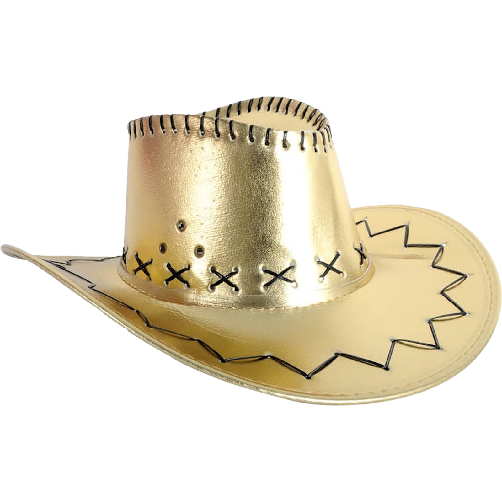 Metallic Gold Adults Outback Cowboy Hat