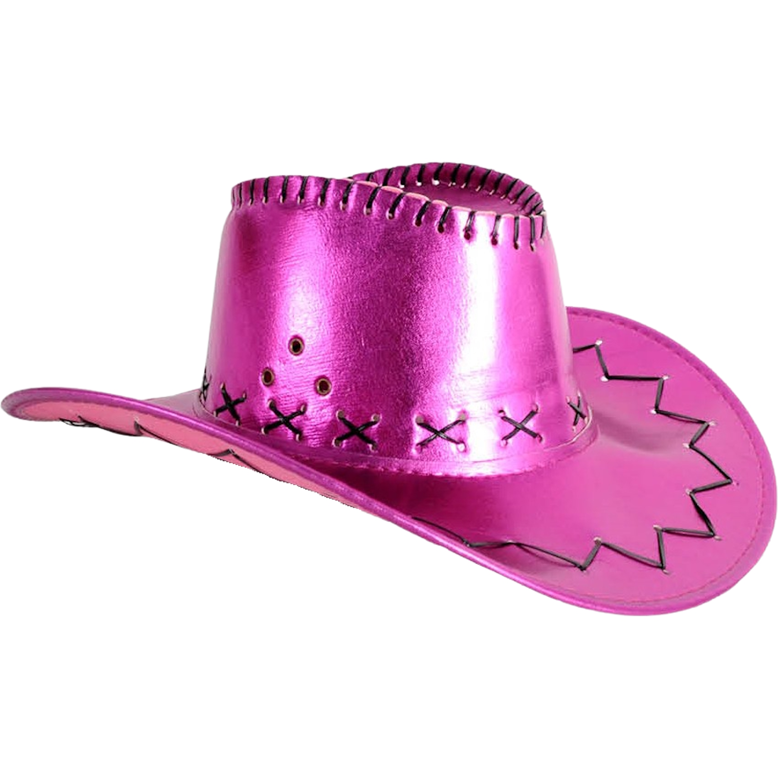 Metallic Hot Pink Adults Outback Cowboy Hat