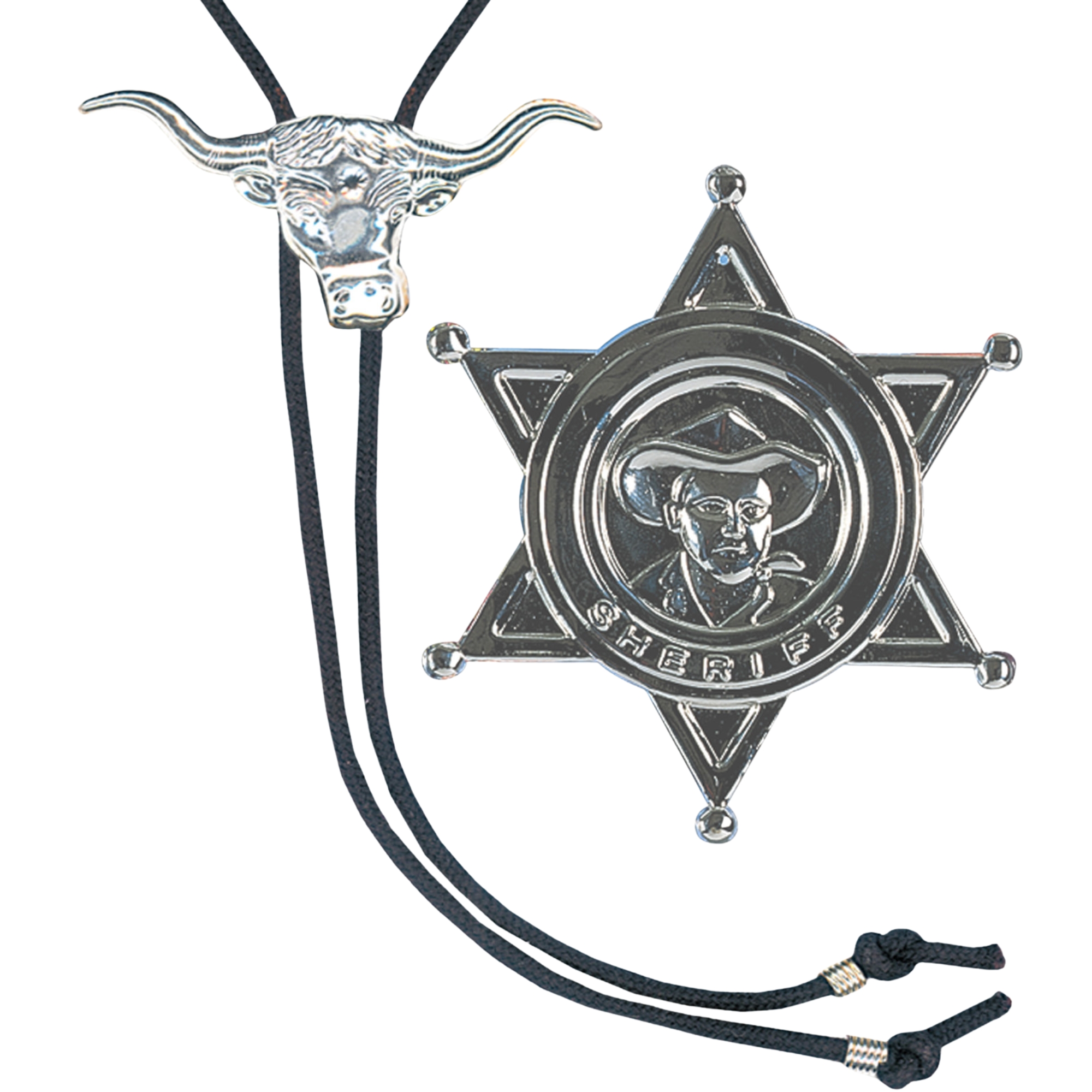 Cowboy Necklace and Sheriff Badge Set