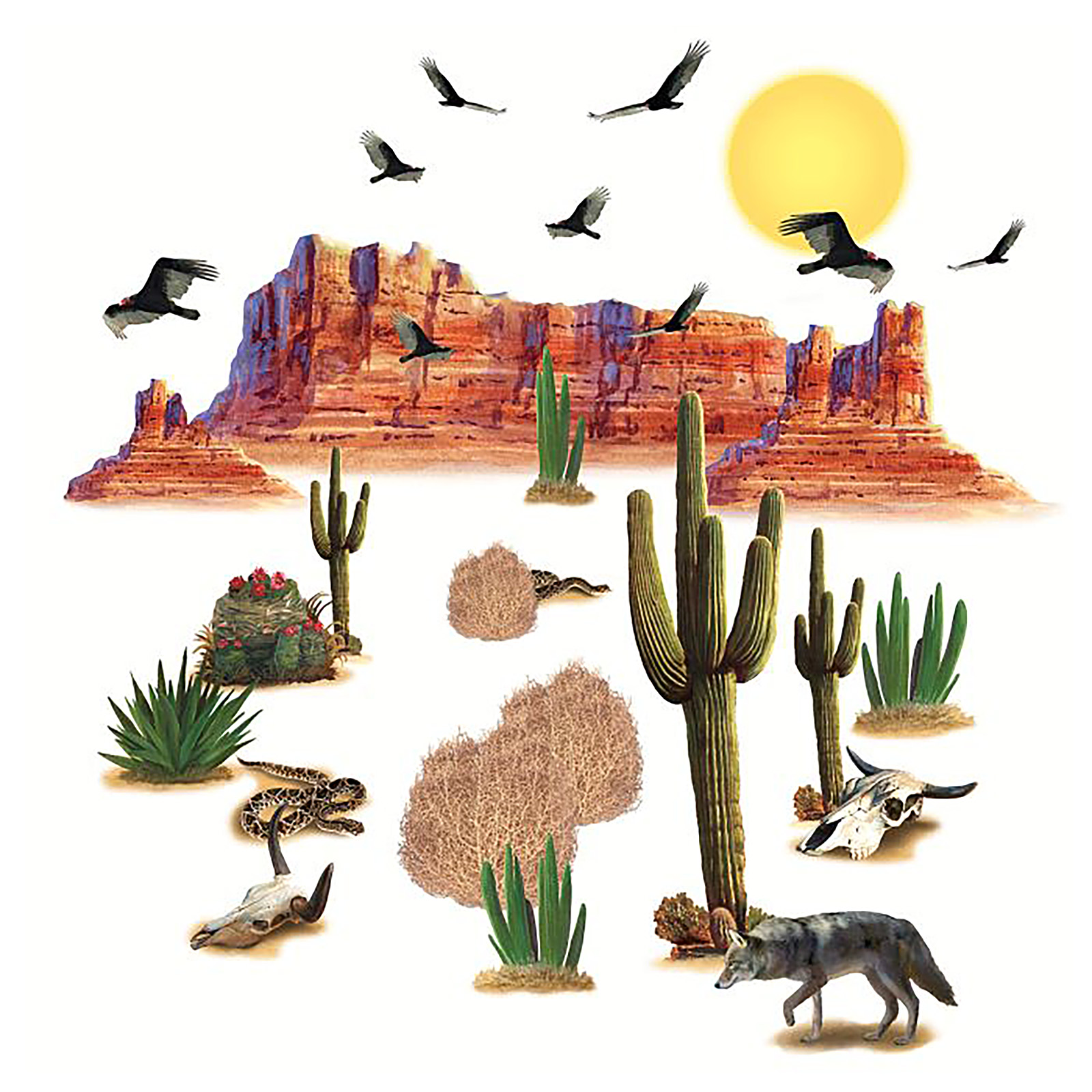 Insta Theme Wild West Desert Wall Props (29 Pieces) 