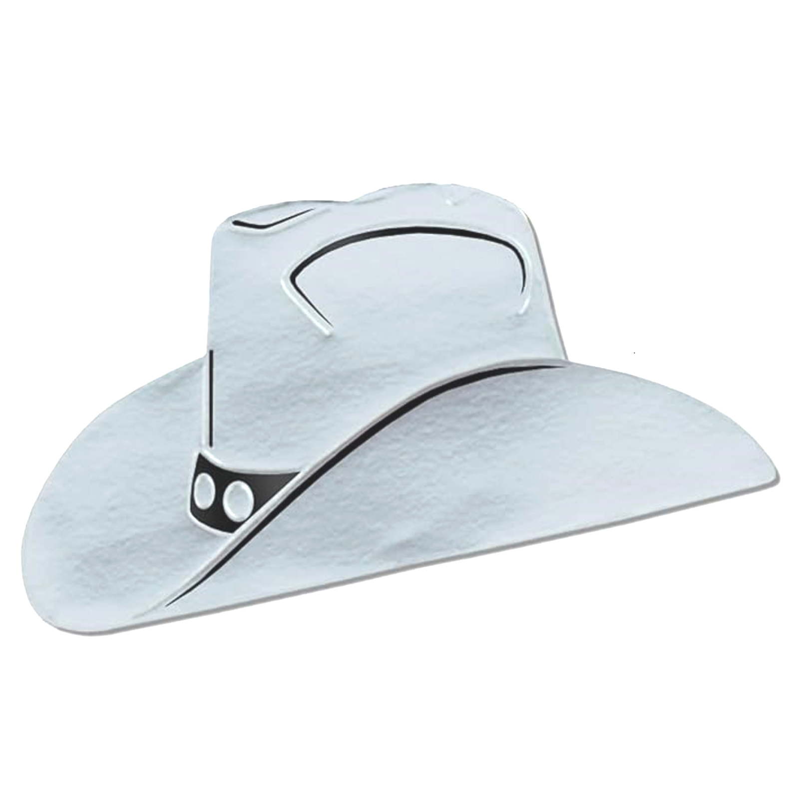 Silver Foil Cowboy Hat Cutout Wall Decoration