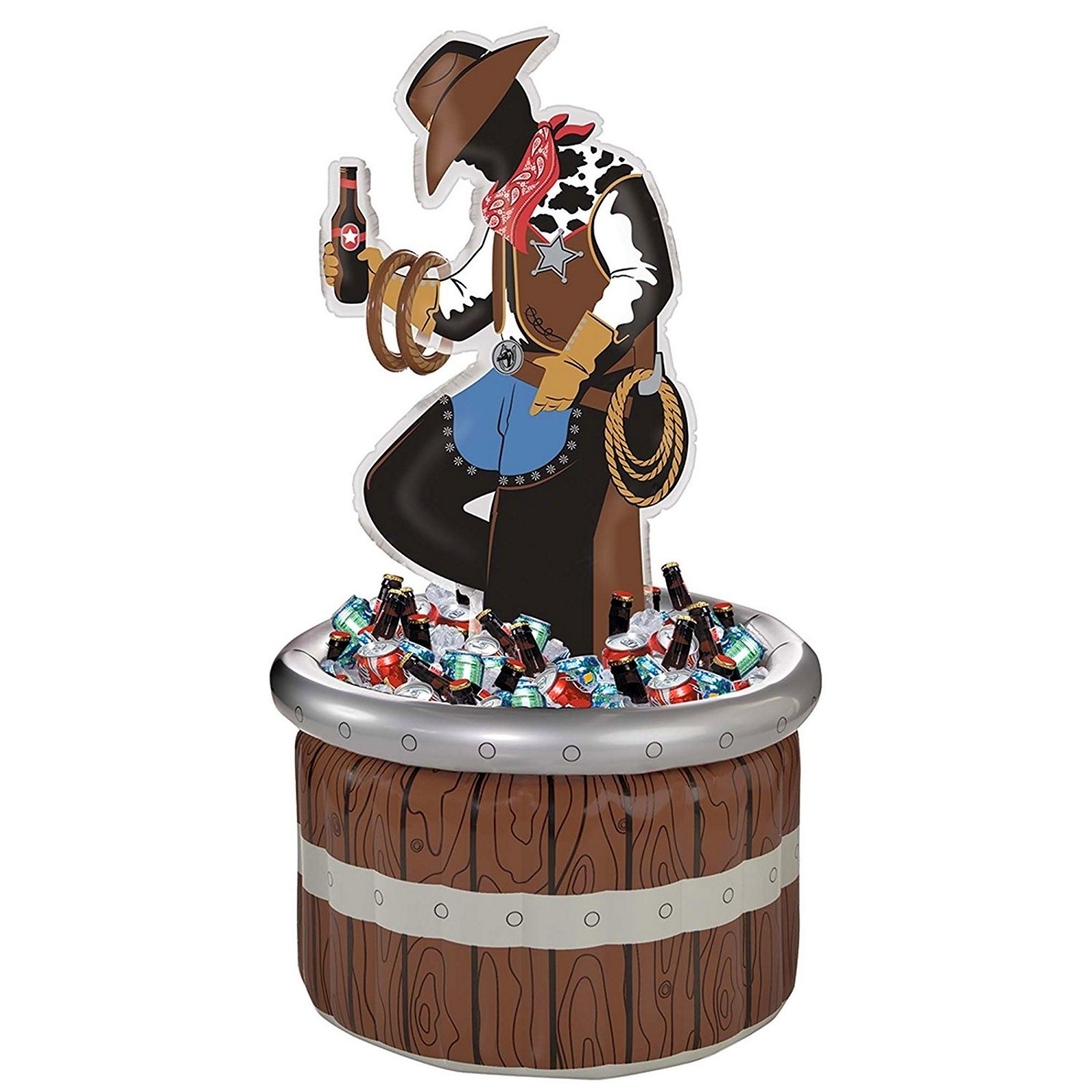 Inflatable Western Drinks Cooler and Ring Toss Game