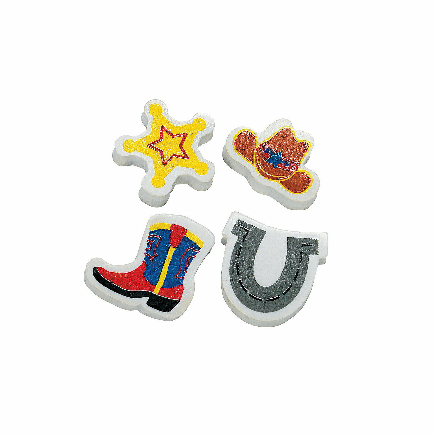 Mini Western Erasers (Pack of 12)