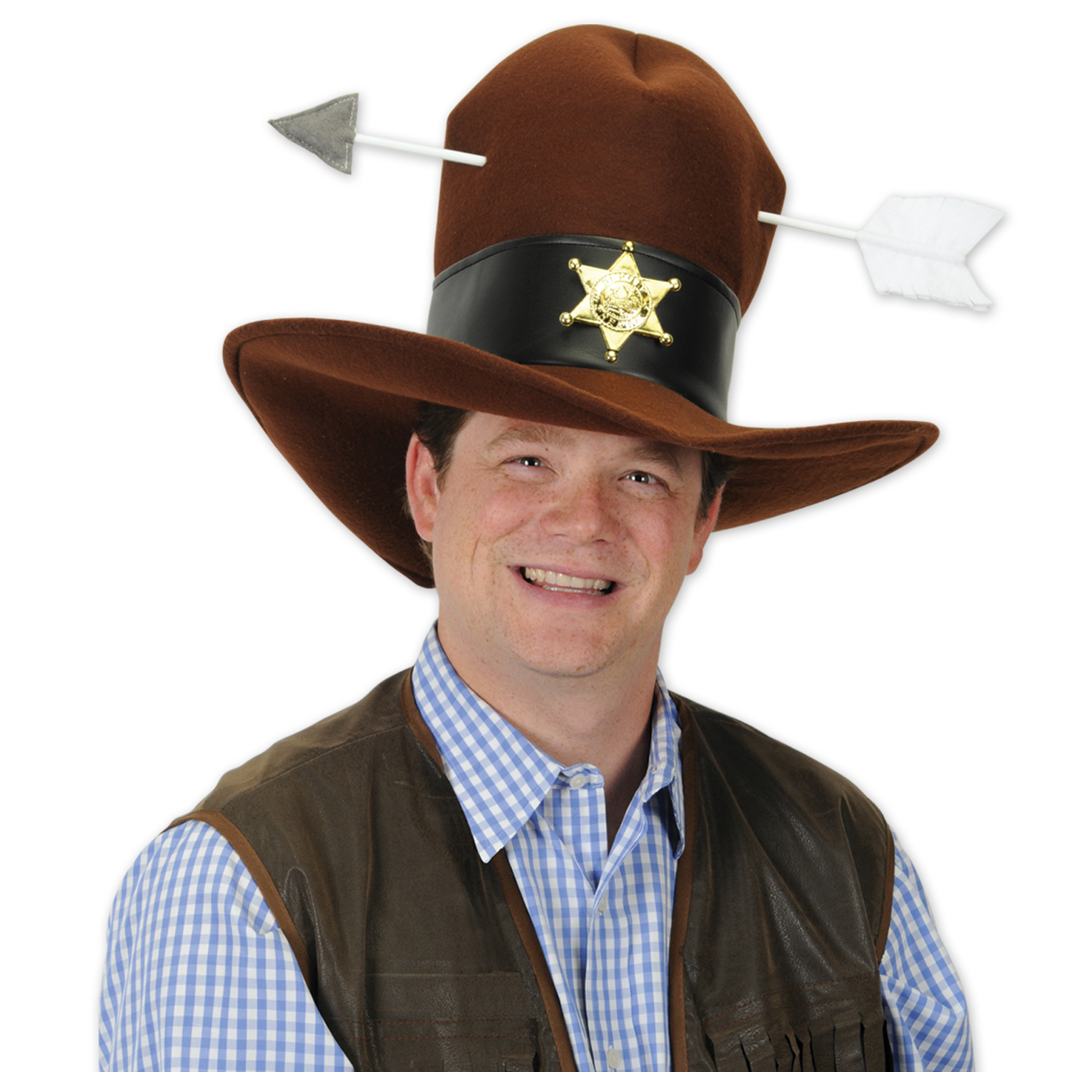 Plush Western Hat With Arrow