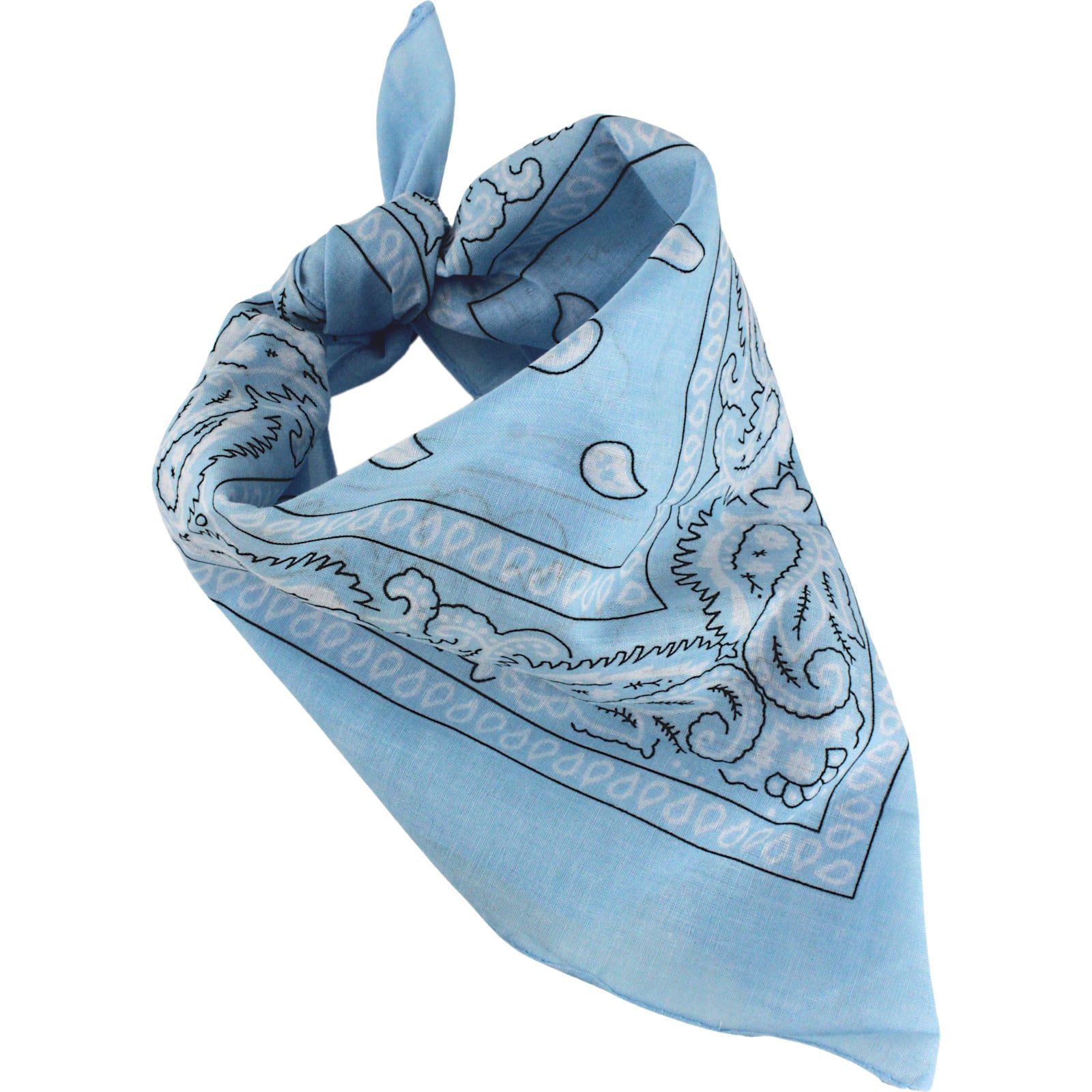 Light Blue Paisley Bandana