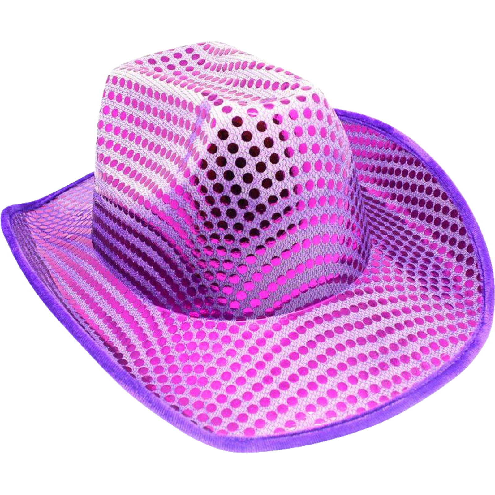Purple Sequin Adult Cowboy Hat