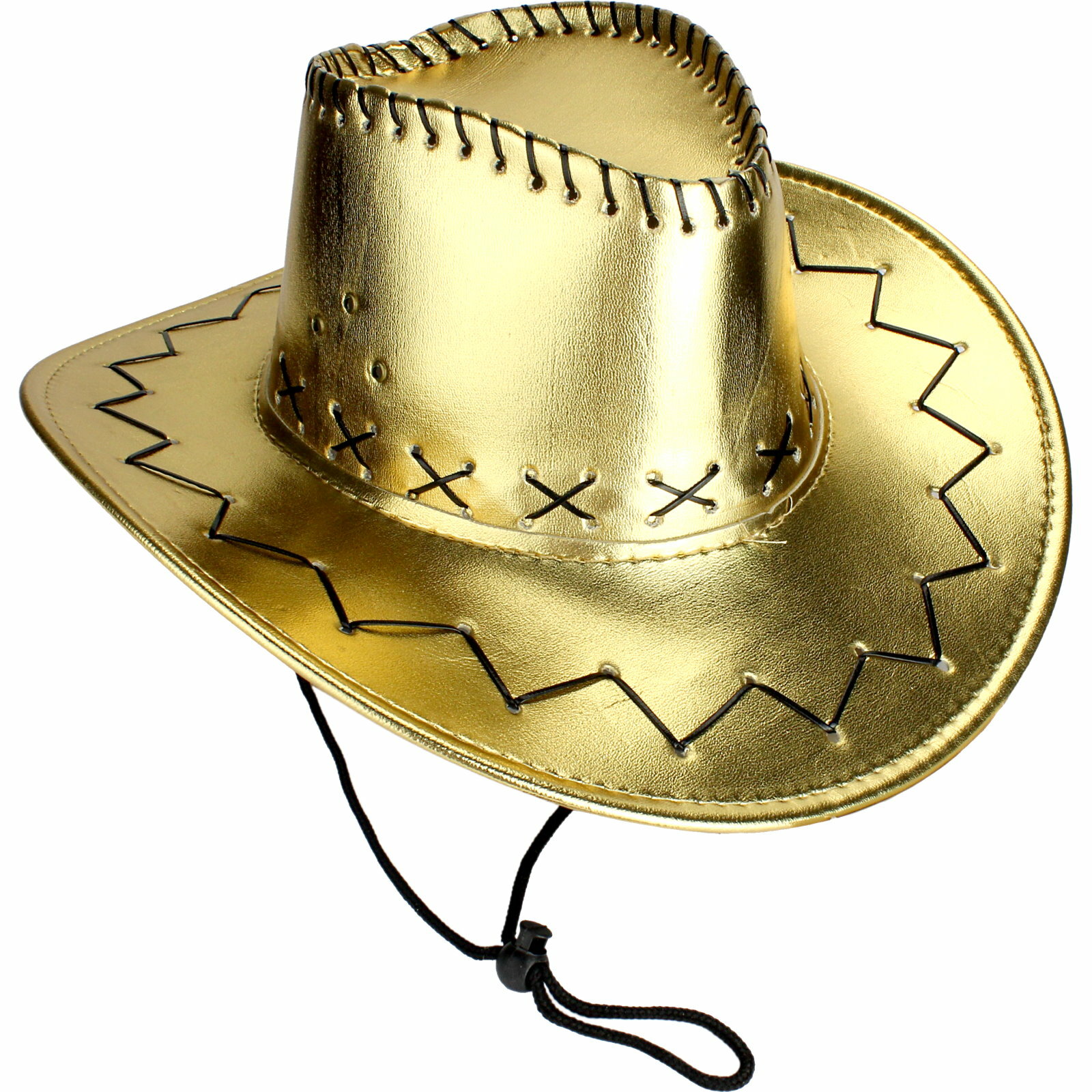 Adults Metallic Gold Outback Cowboy Hat