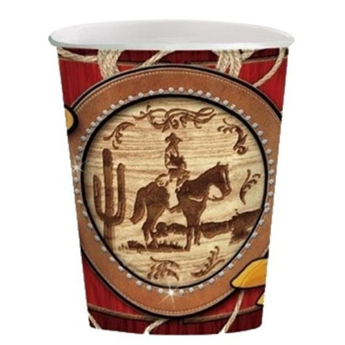 Giddy Up Cowboy Paper Cups (Pack of 8)