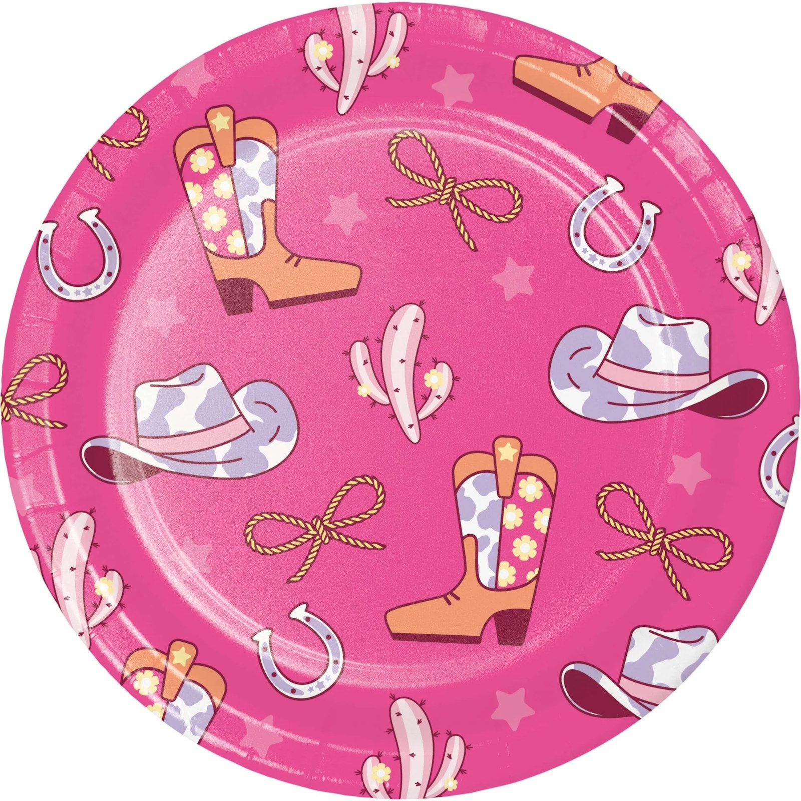 Boots and Bows Large Paper Plates (Pack of 8)