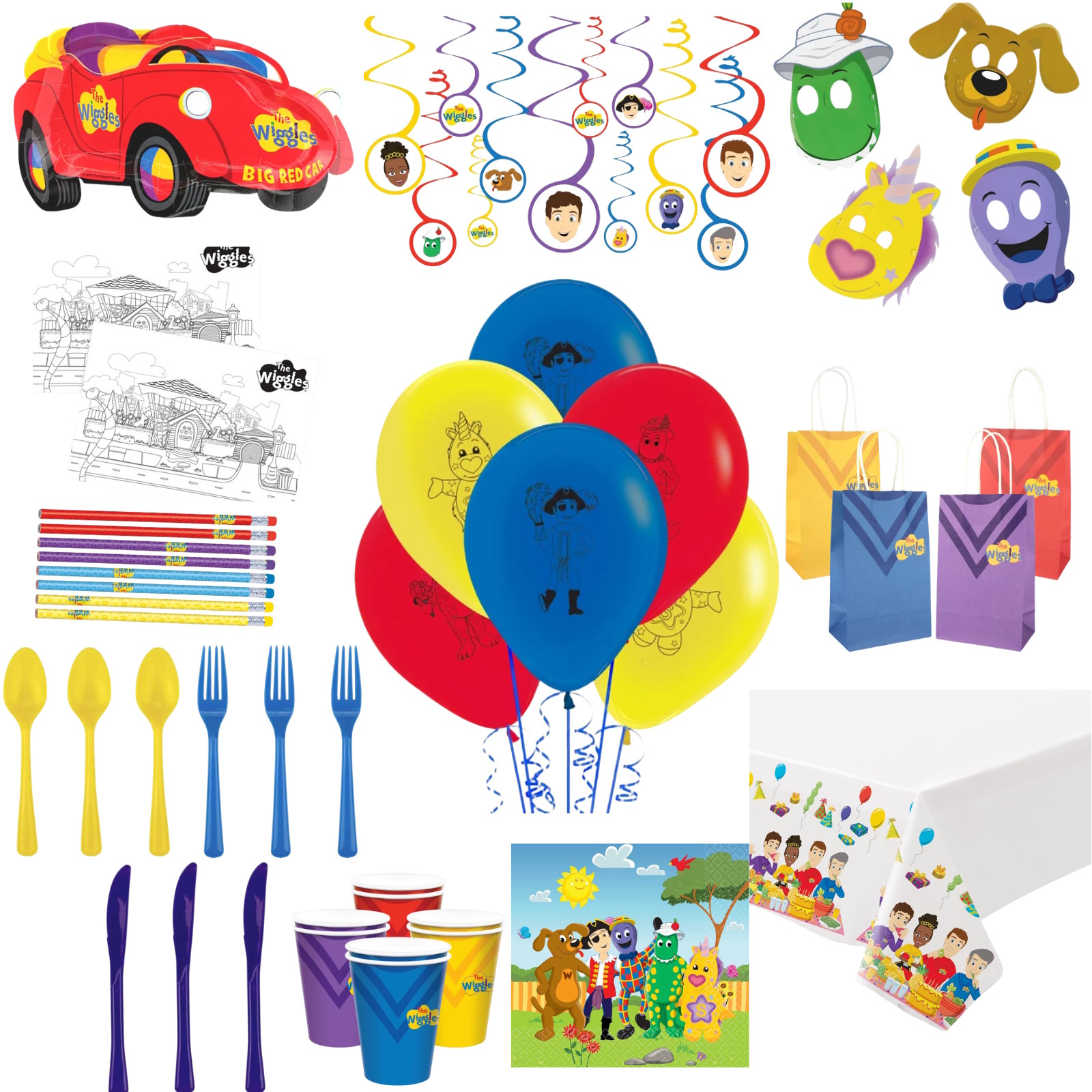 The Wiggles Mega Party Set for 8 Guests 
