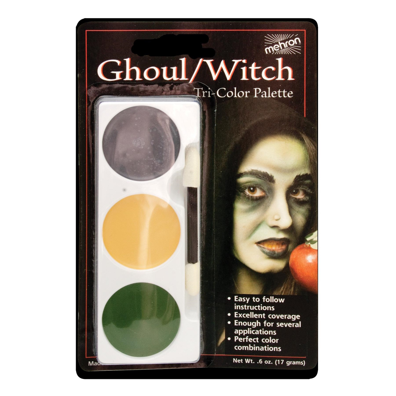 Mehron Tri Colour Palette Ghoul Witch Makeup Accessory