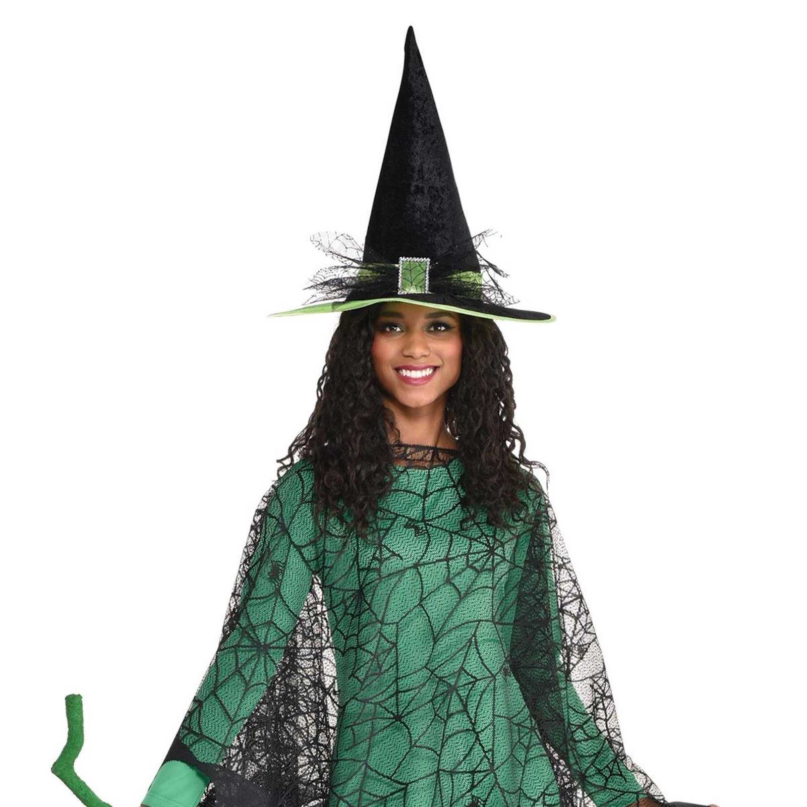 Witchcraft Black Green Witch Adult Hat