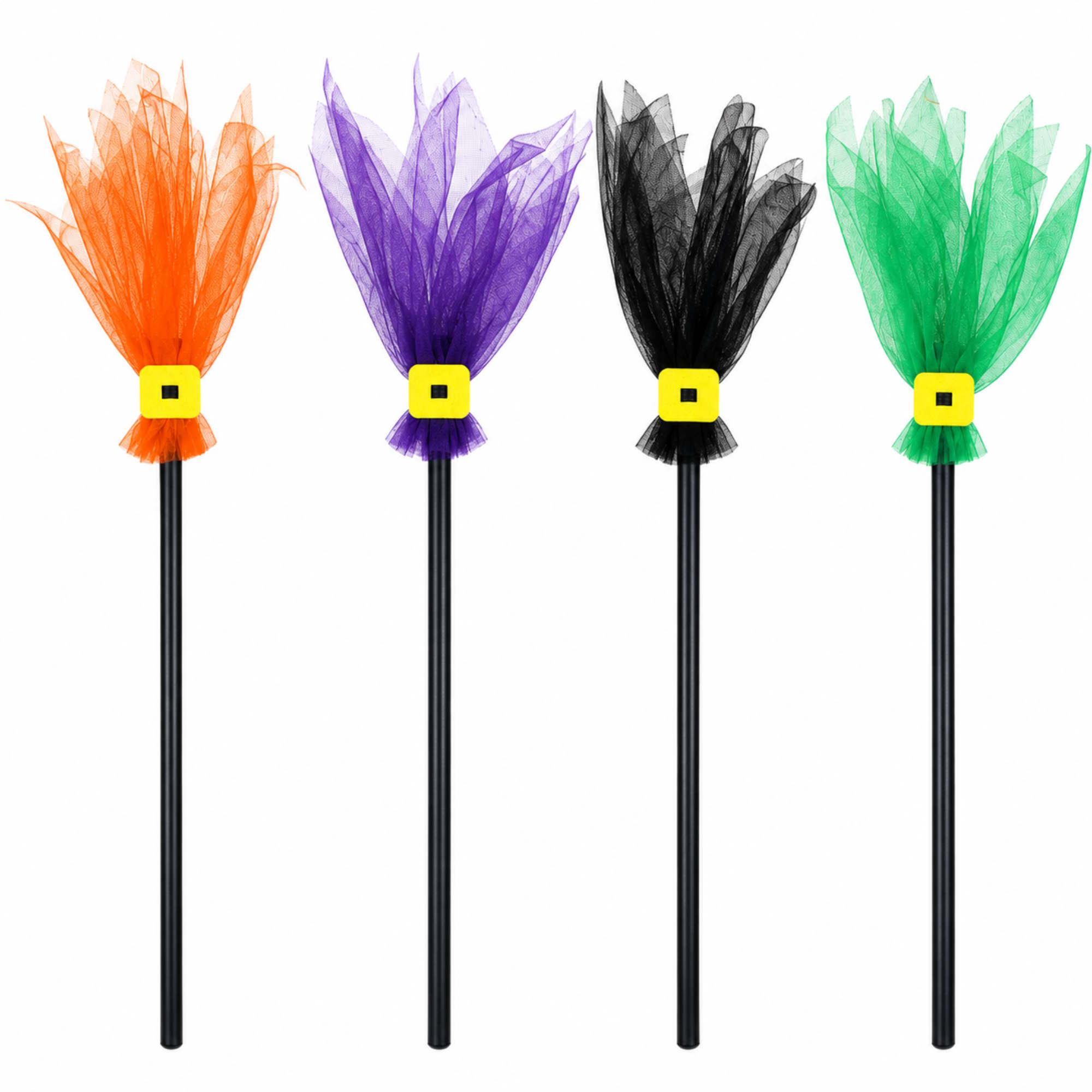 Assorted Coloured Witch Broom 80cm