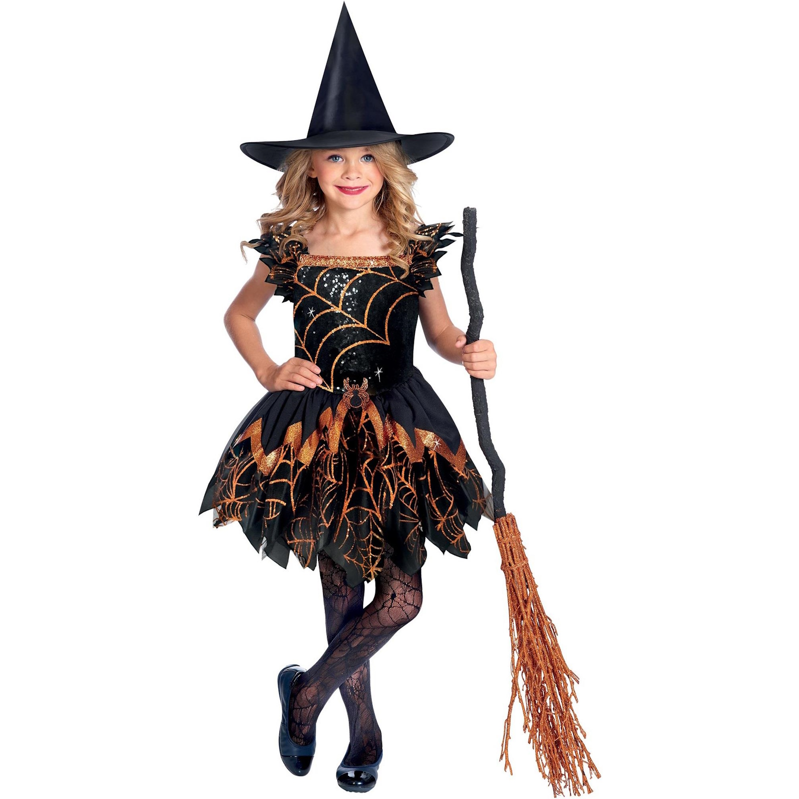 Spooky Spider Witch Girls Costume