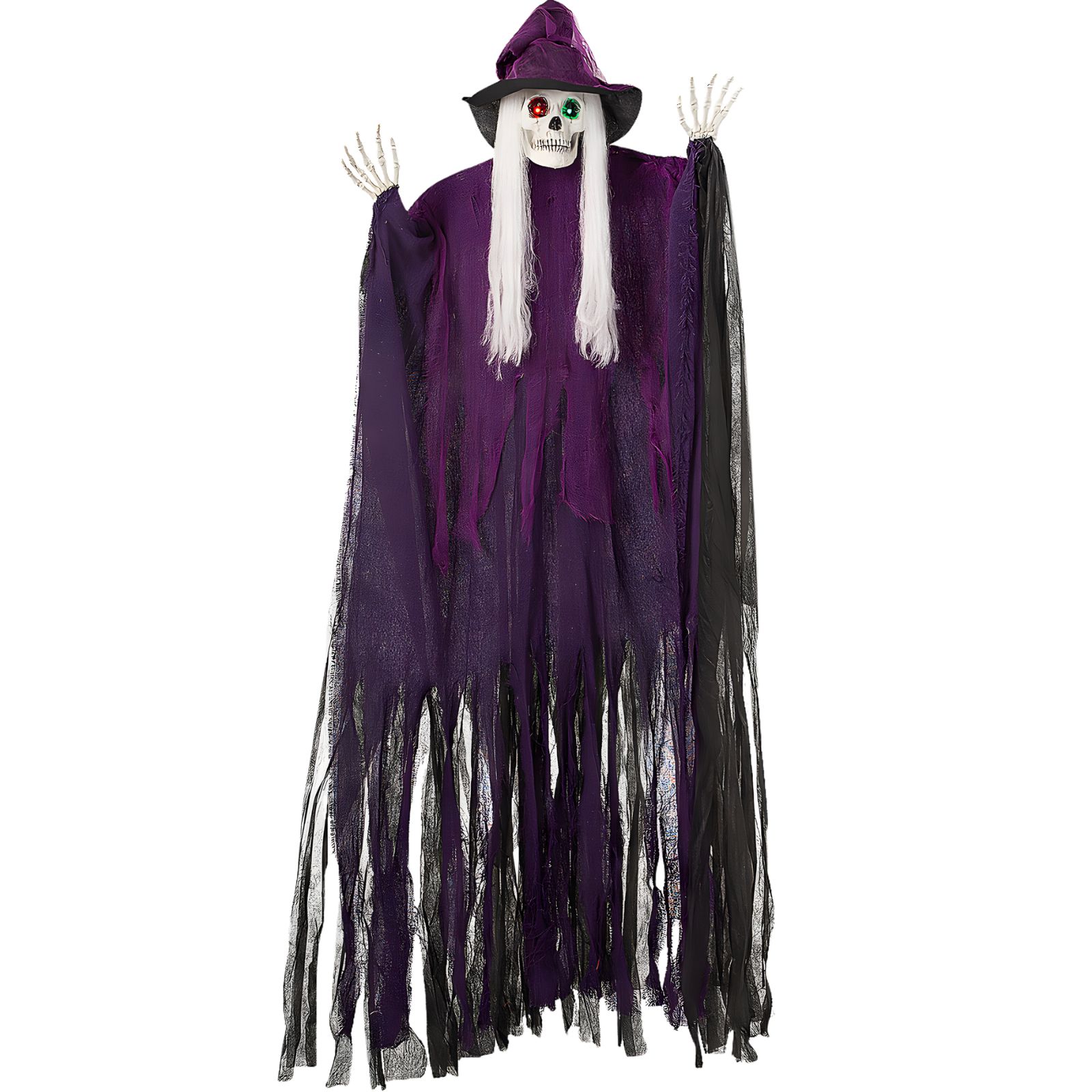 Animated Skeletal Witch Hanging Decoration 1.8m 