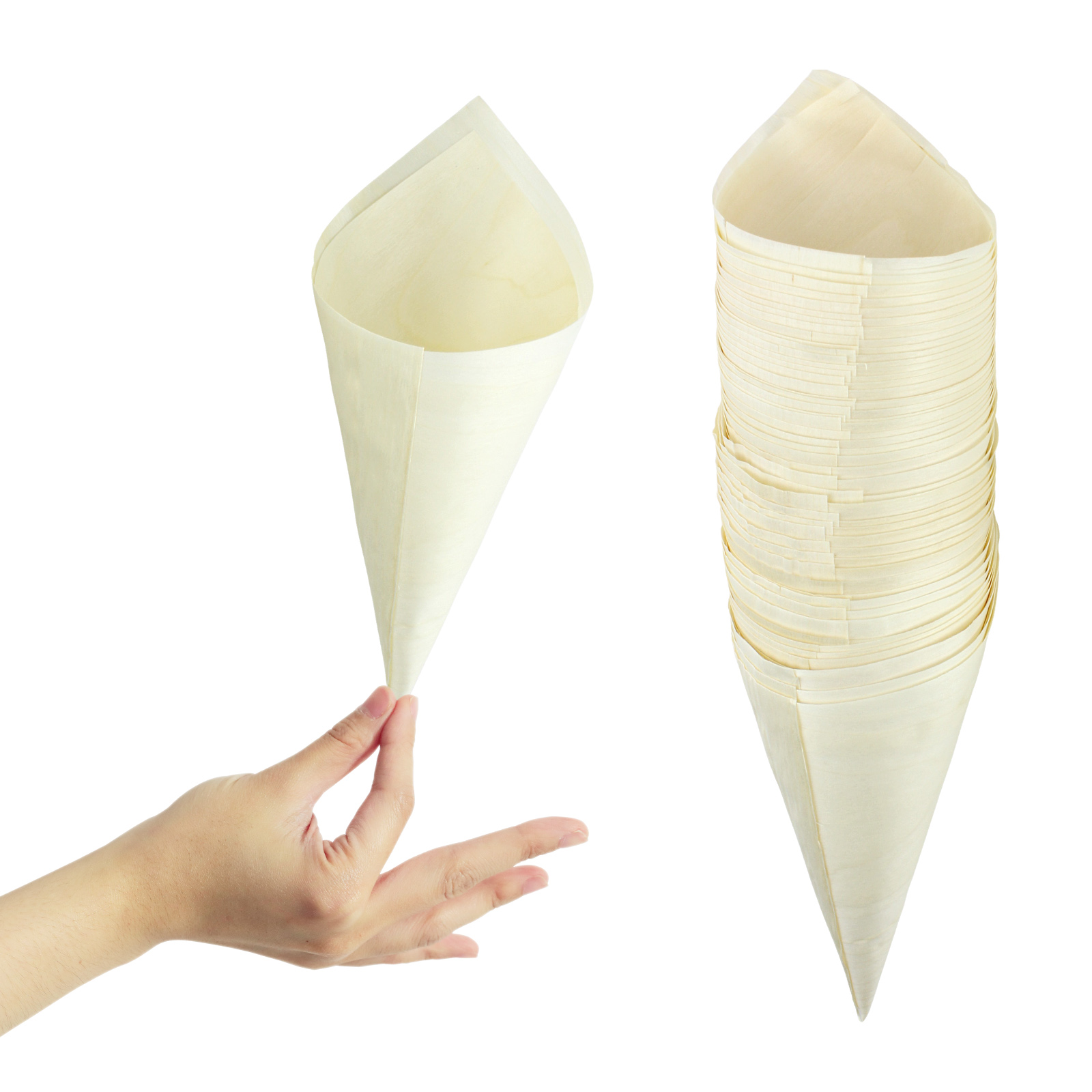17cm Wooden Cones (Pack of 50)