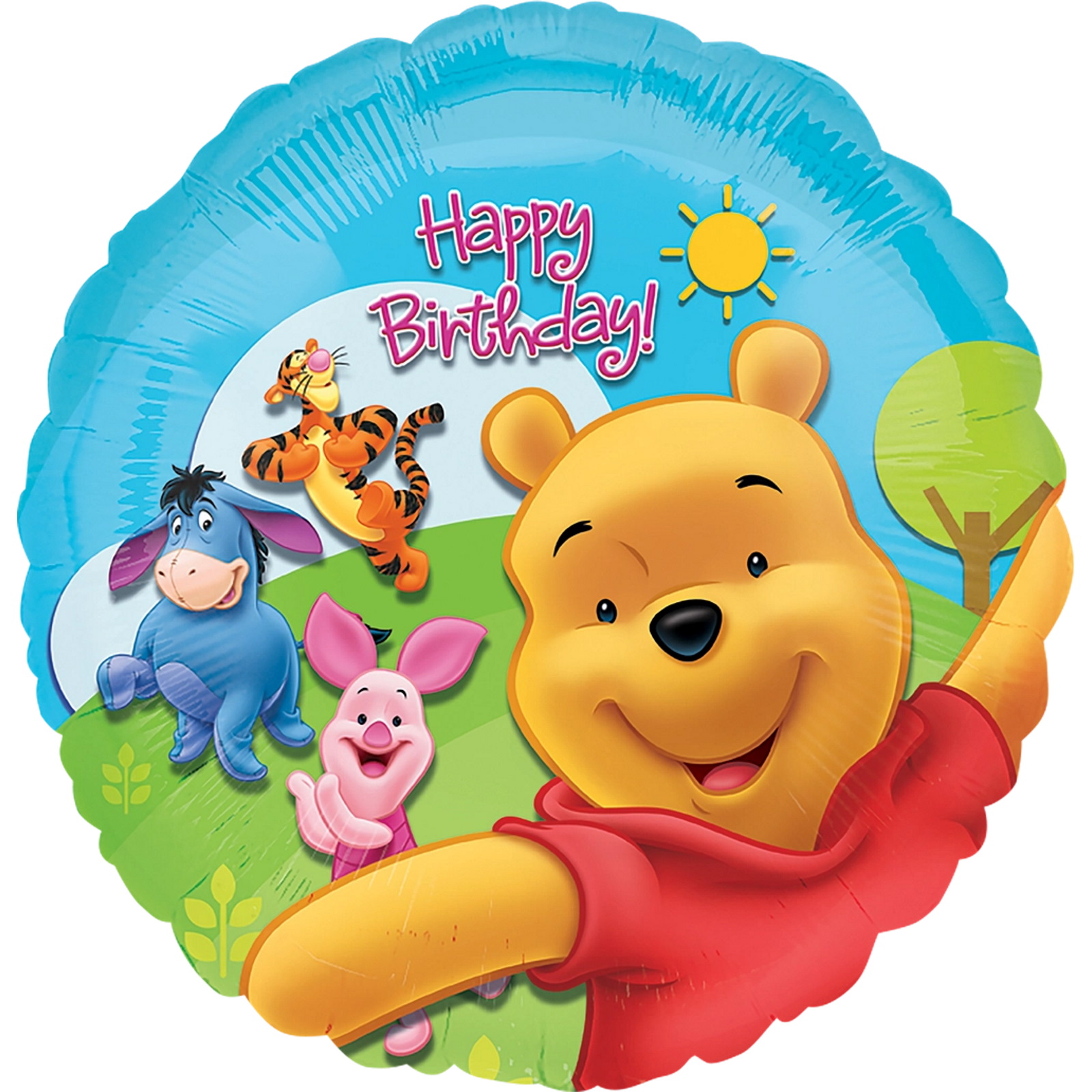 Winnie The Pooh and Friends Round Foil Helium Balloon 