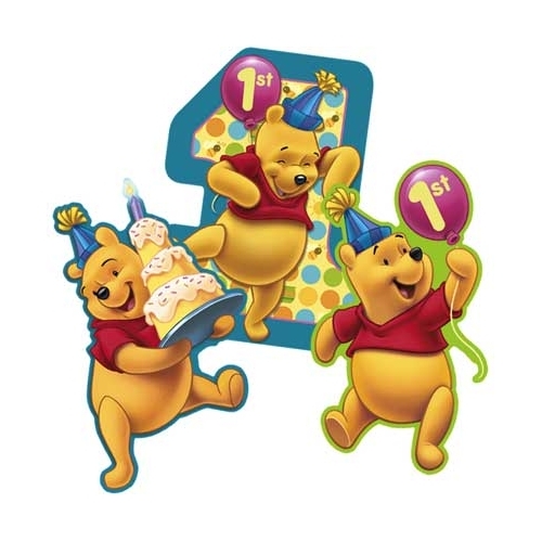 Winnie the Pooh 1st Birthday Wall Decorations (Set of 3)
