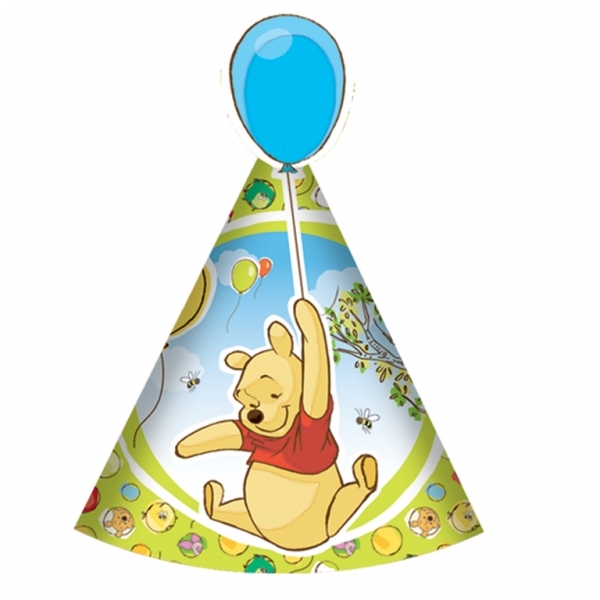Winnie The Pooh Party Hats (Pack of 6)