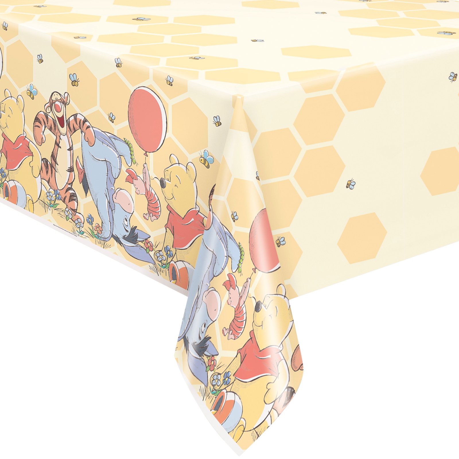 Winnie the Pooh Honeycomb Plastic Tablecloth
