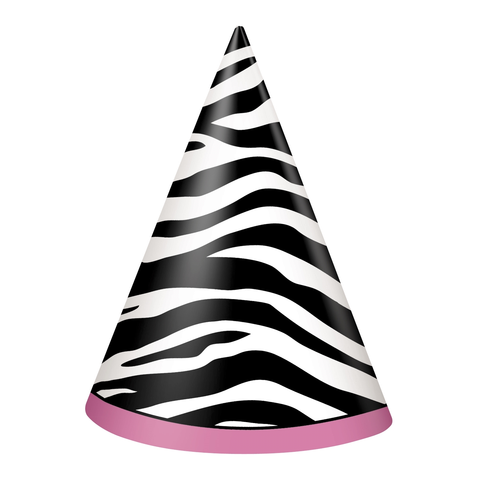 Zebra Passion Party Hats (Pack of 8)